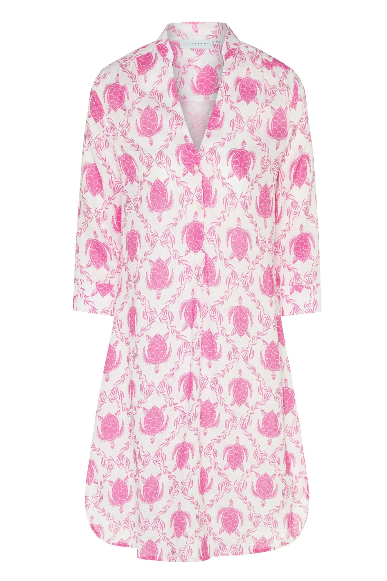 Linen Decima Dress TURTLE TRELLIS - Image 2