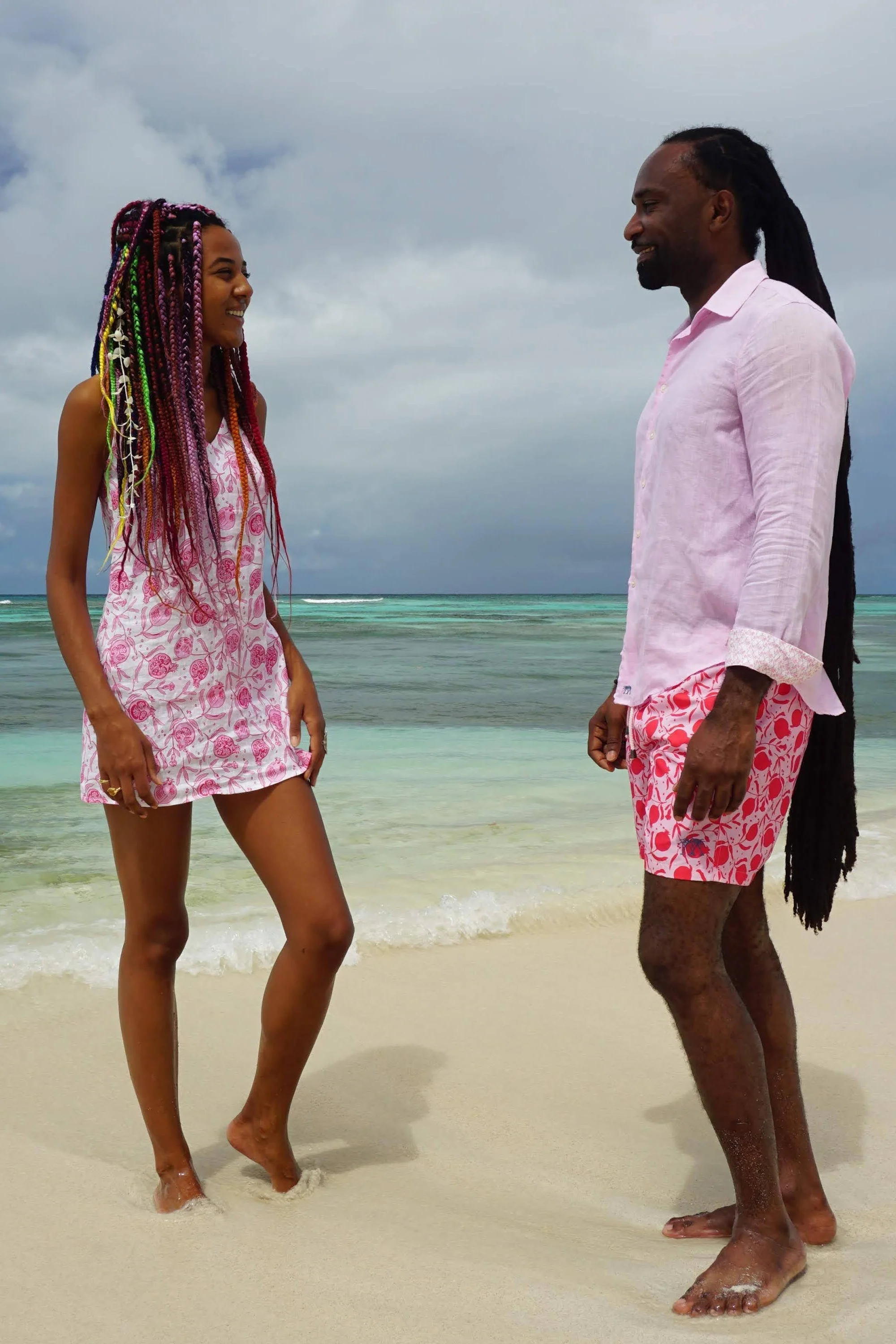 Linen Henny Dress POMEGRANATE - Image 5