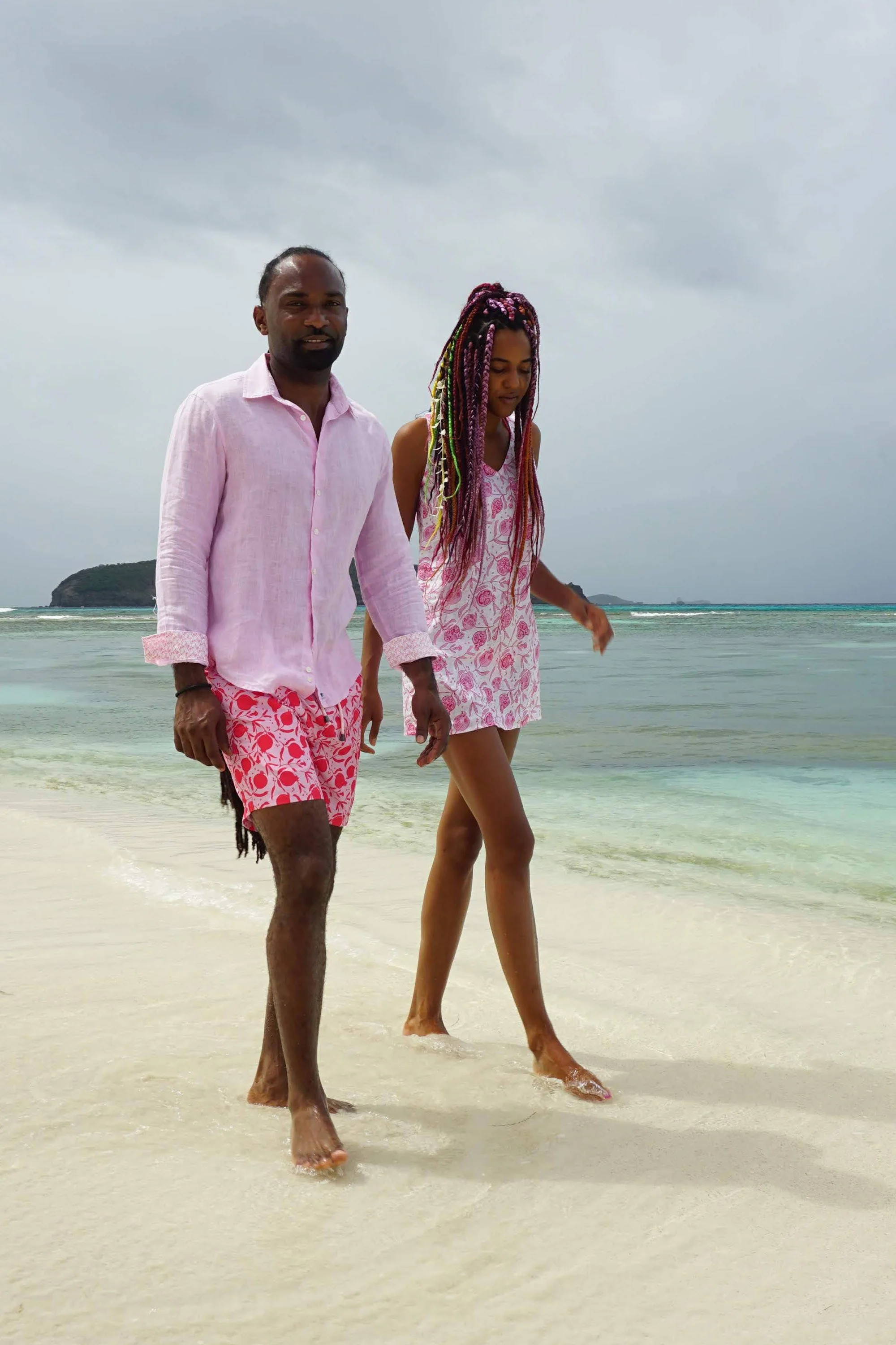 Linen Henny Dress POMEGRANATE - Image 6