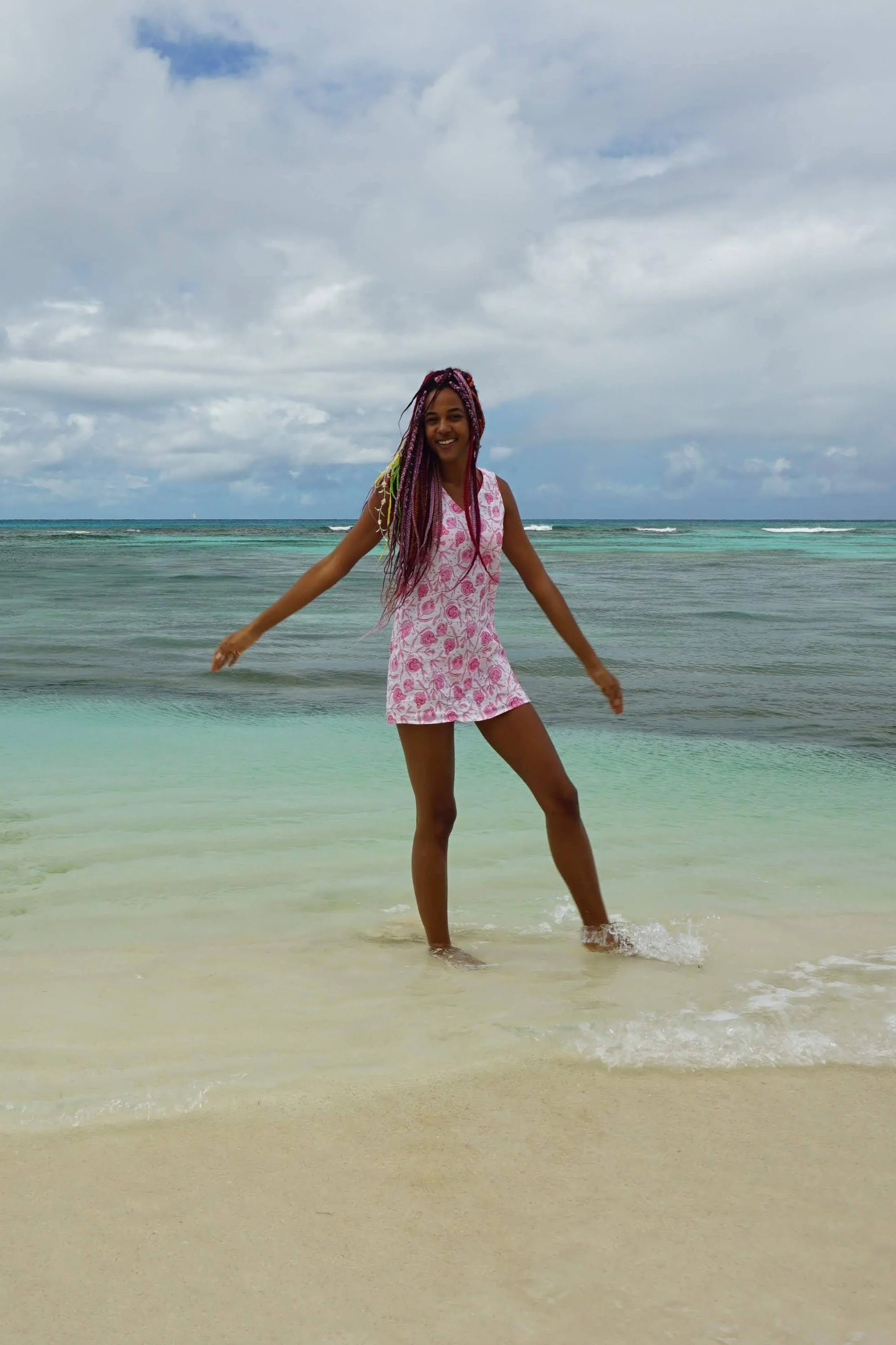 Linen Henny Dress POMEGRANATE - Image 7