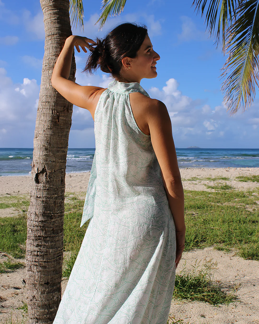Linen Trinny Dress PANGOLIN - Image 10