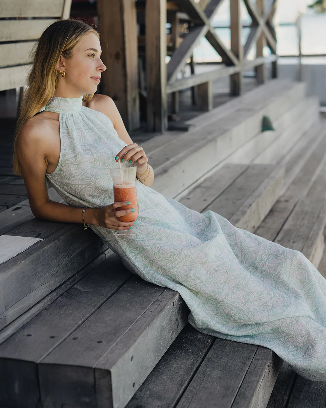 Linen Trinny Dress PANGOLIN - Image 12