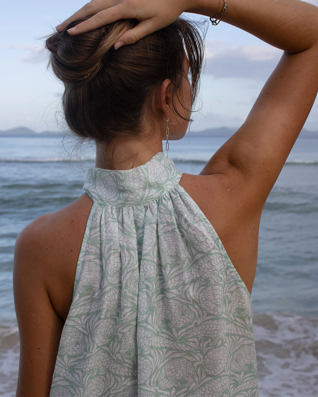 Linen Trinny Dress PANGOLIN - Image 6