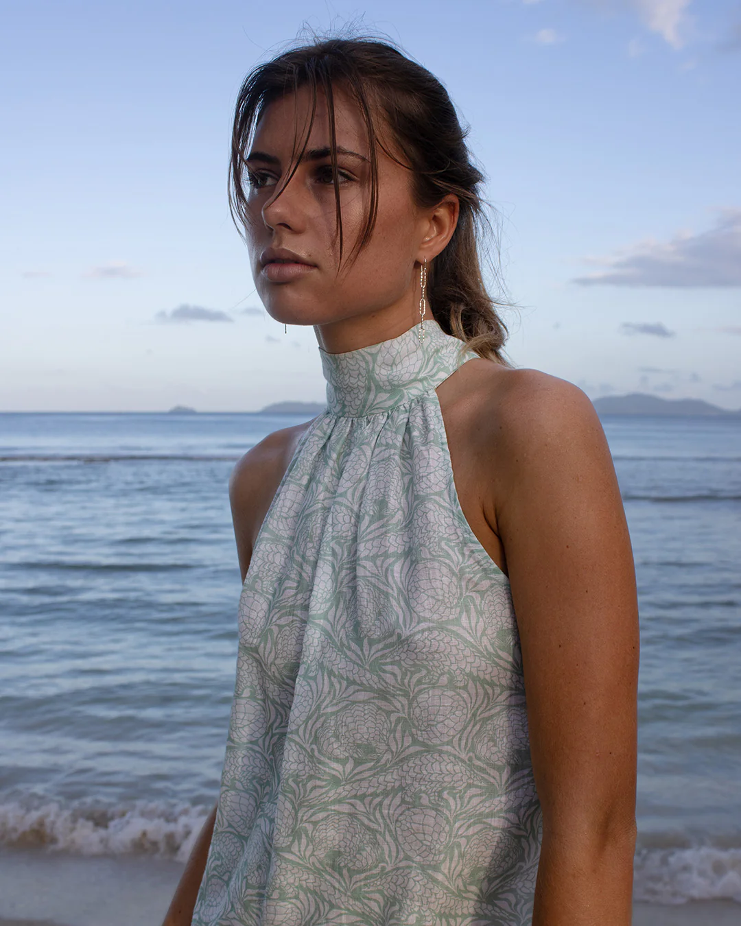 Linen Trinny Dress PANGOLIN - Image 7
