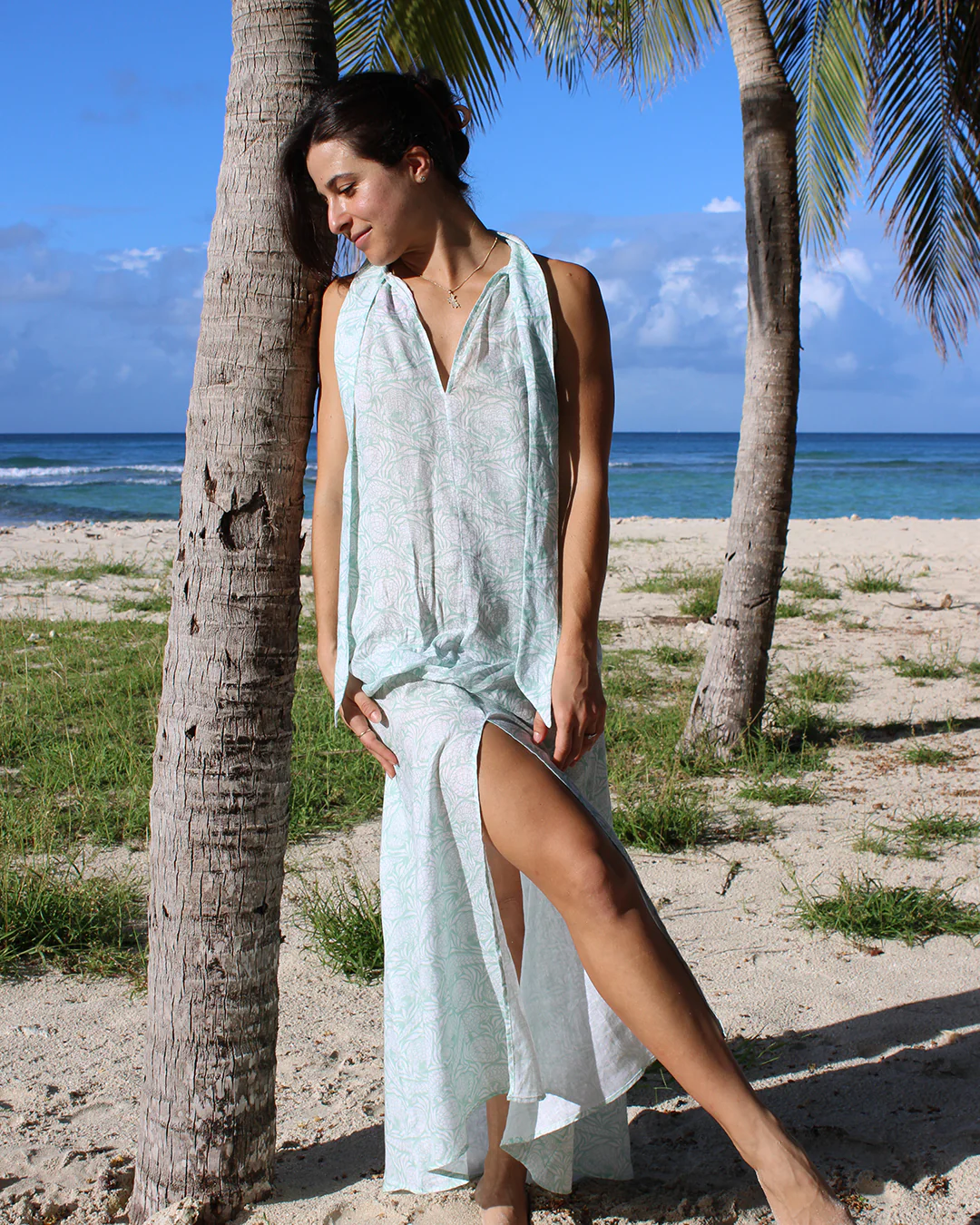 Linen Trinny Dress PANGOLIN - Image 9