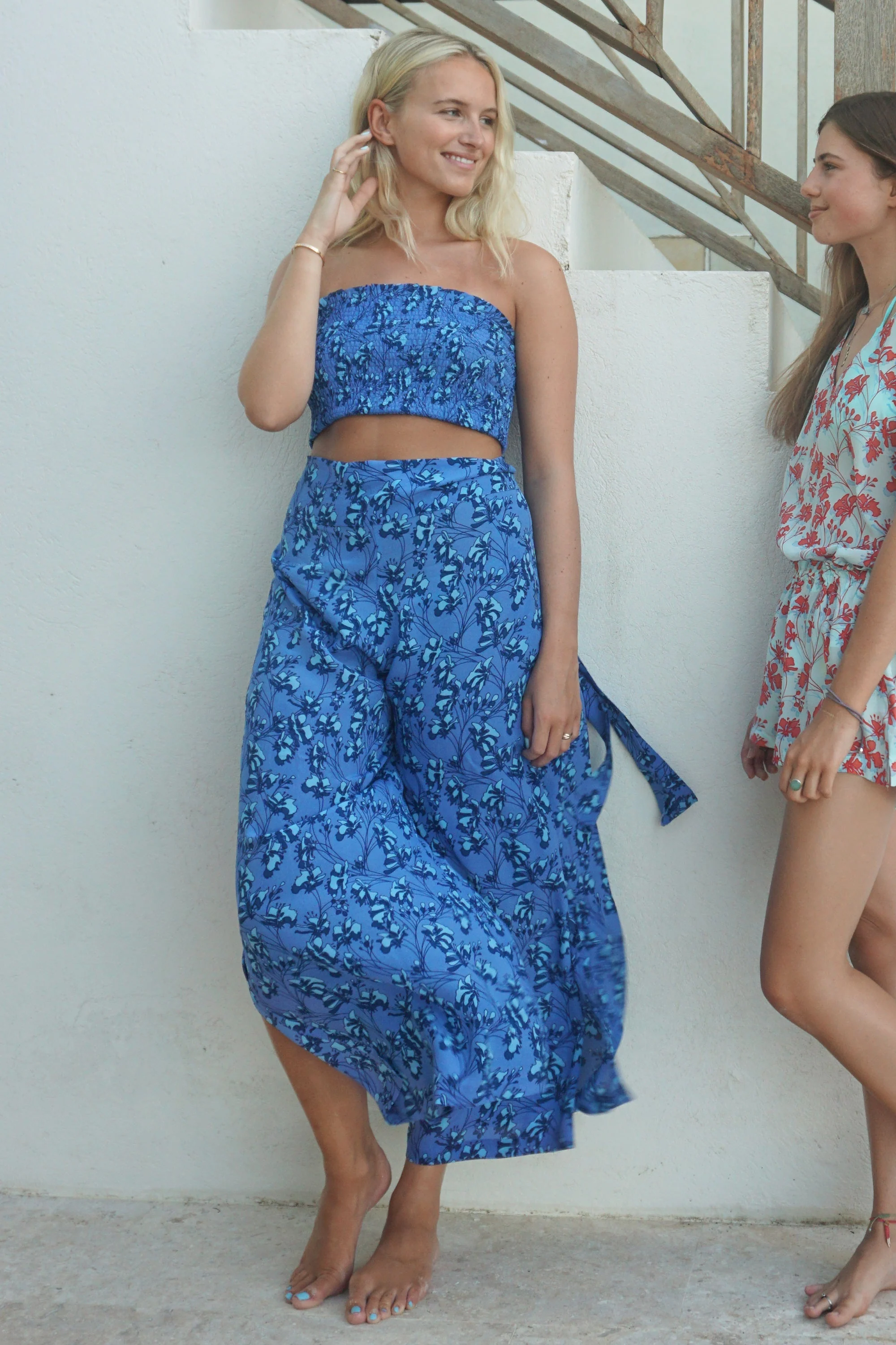 Silk Gabija Palazzo Pants FLAMBOYANT FLOWER - Image 4