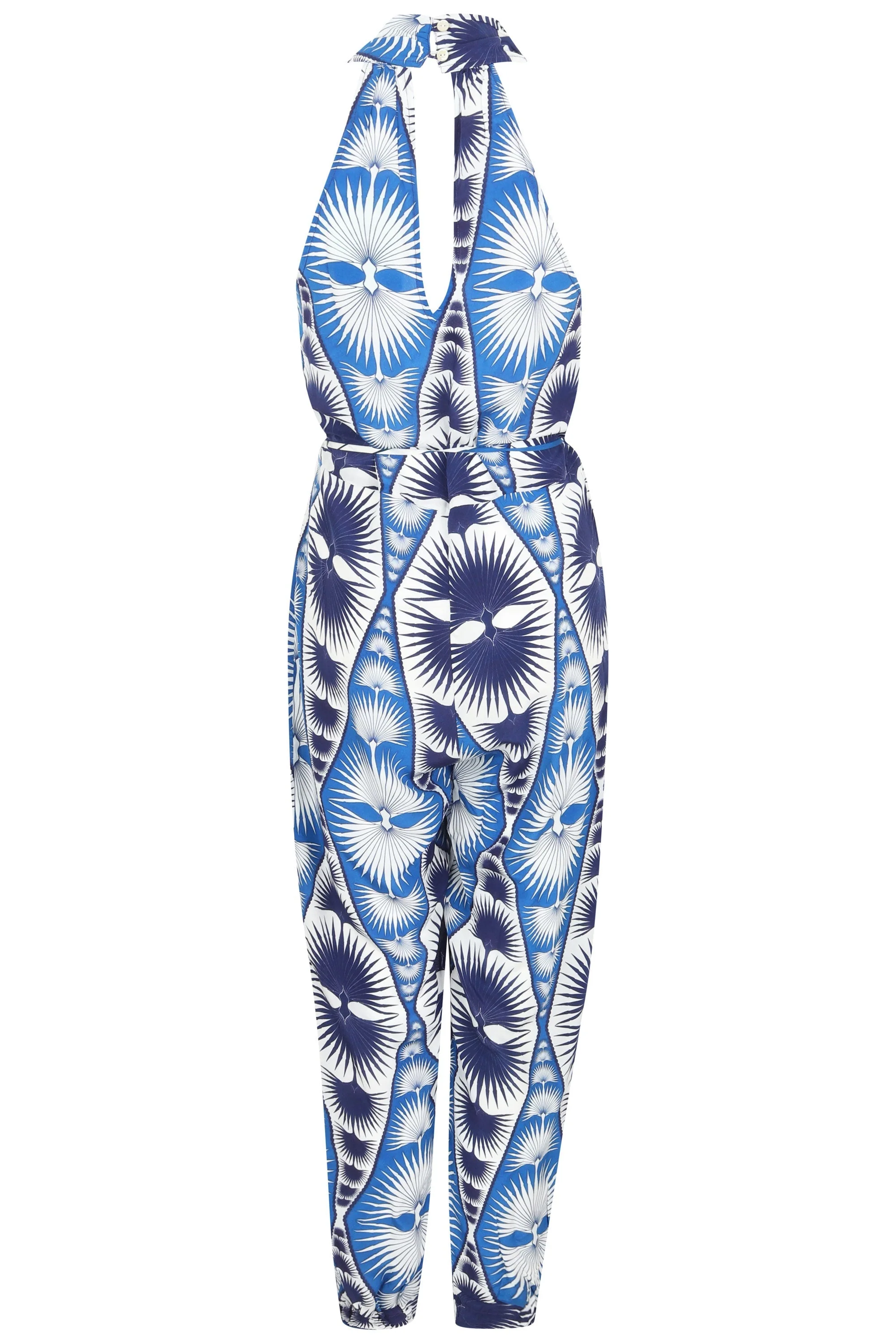 Silk Jumpsuit FAN PALM REPEAT - Image 6