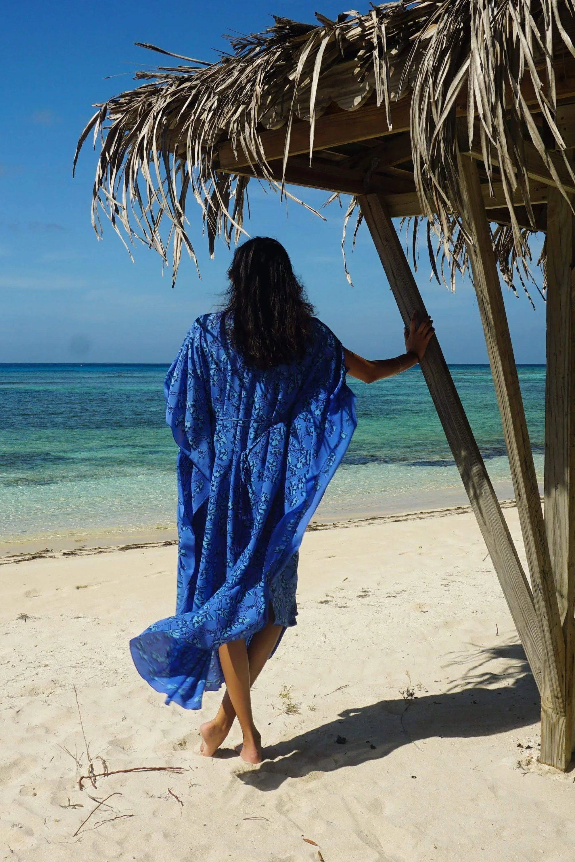 Silk Jenlee Kaftan FLAMBOYANT FLOWER - Image 9