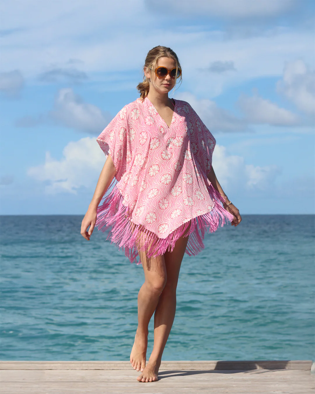 Silk Poncho SAND DOLLAR - Image 5