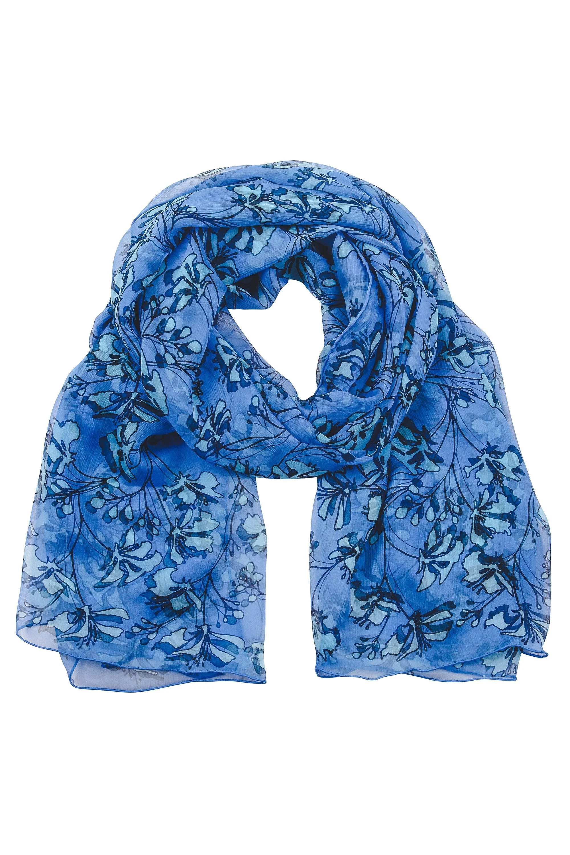 Silk Chiffon Sarong FLAMBOYANT FLOWER - Image 2