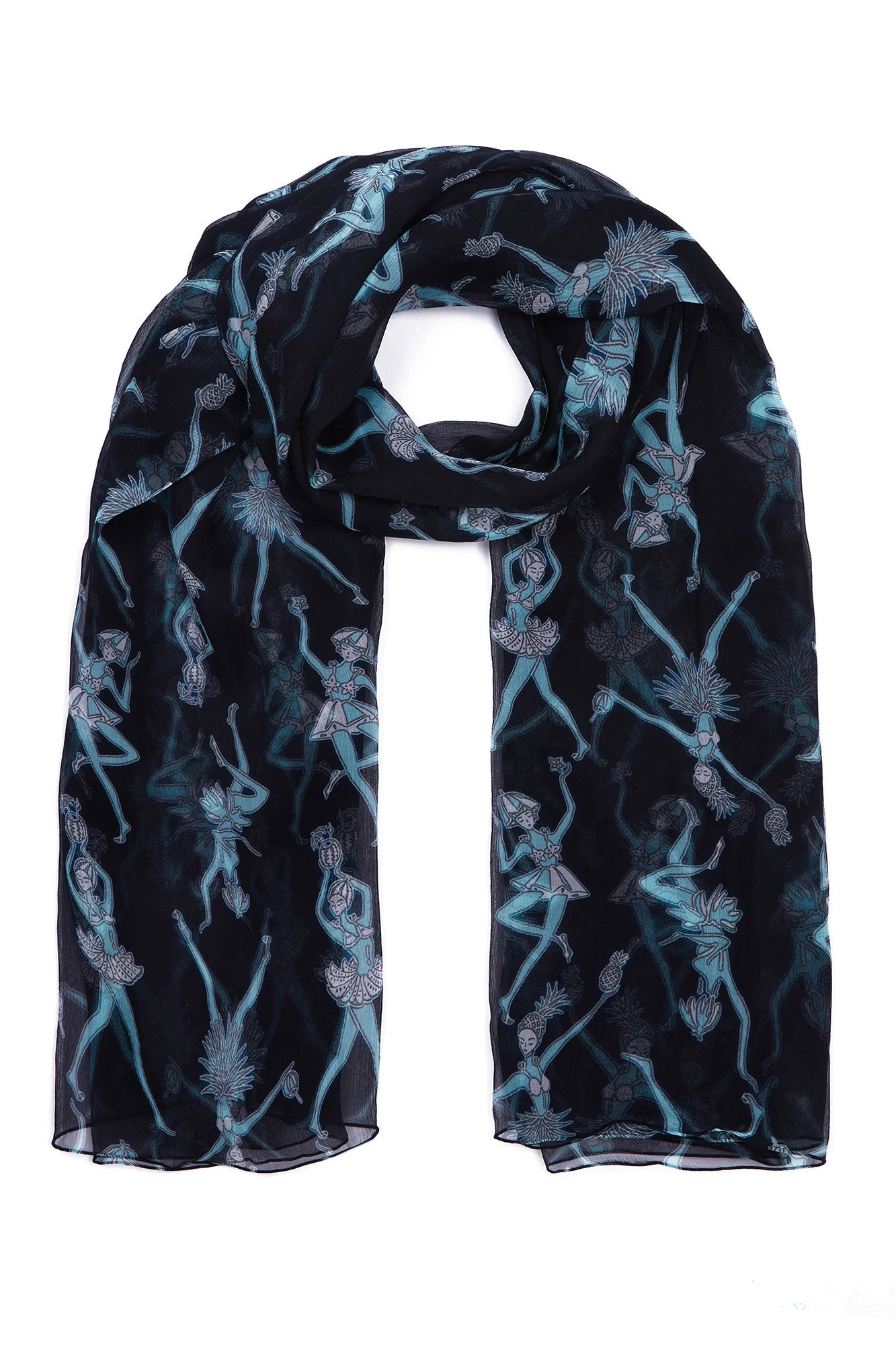 Silk Chiffon Sarong FRUIT PUNCH - Image 2