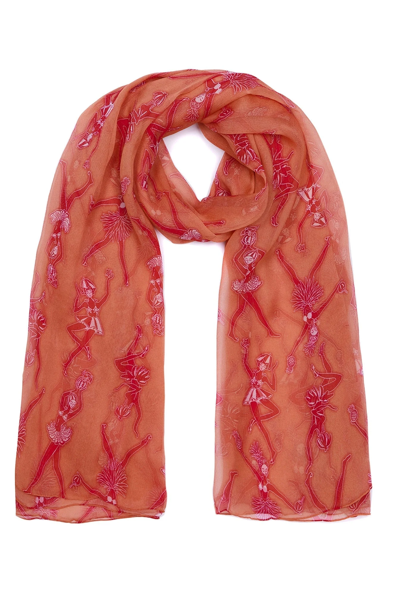 Silk Chiffon Sarong FRUIT PUNCH - Image 2