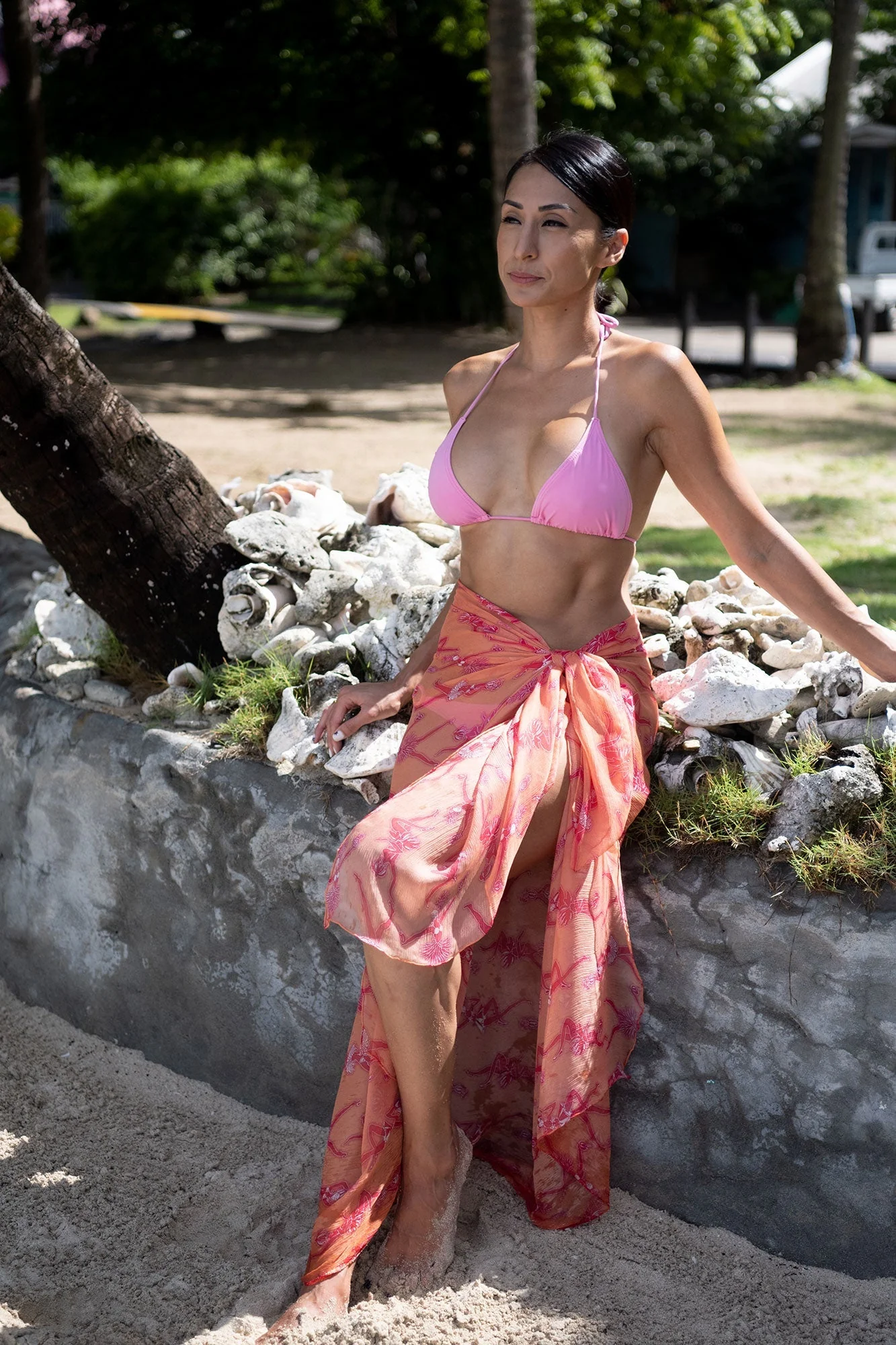 Silk Chiffon Sarong FRUIT PUNCH - Image 6