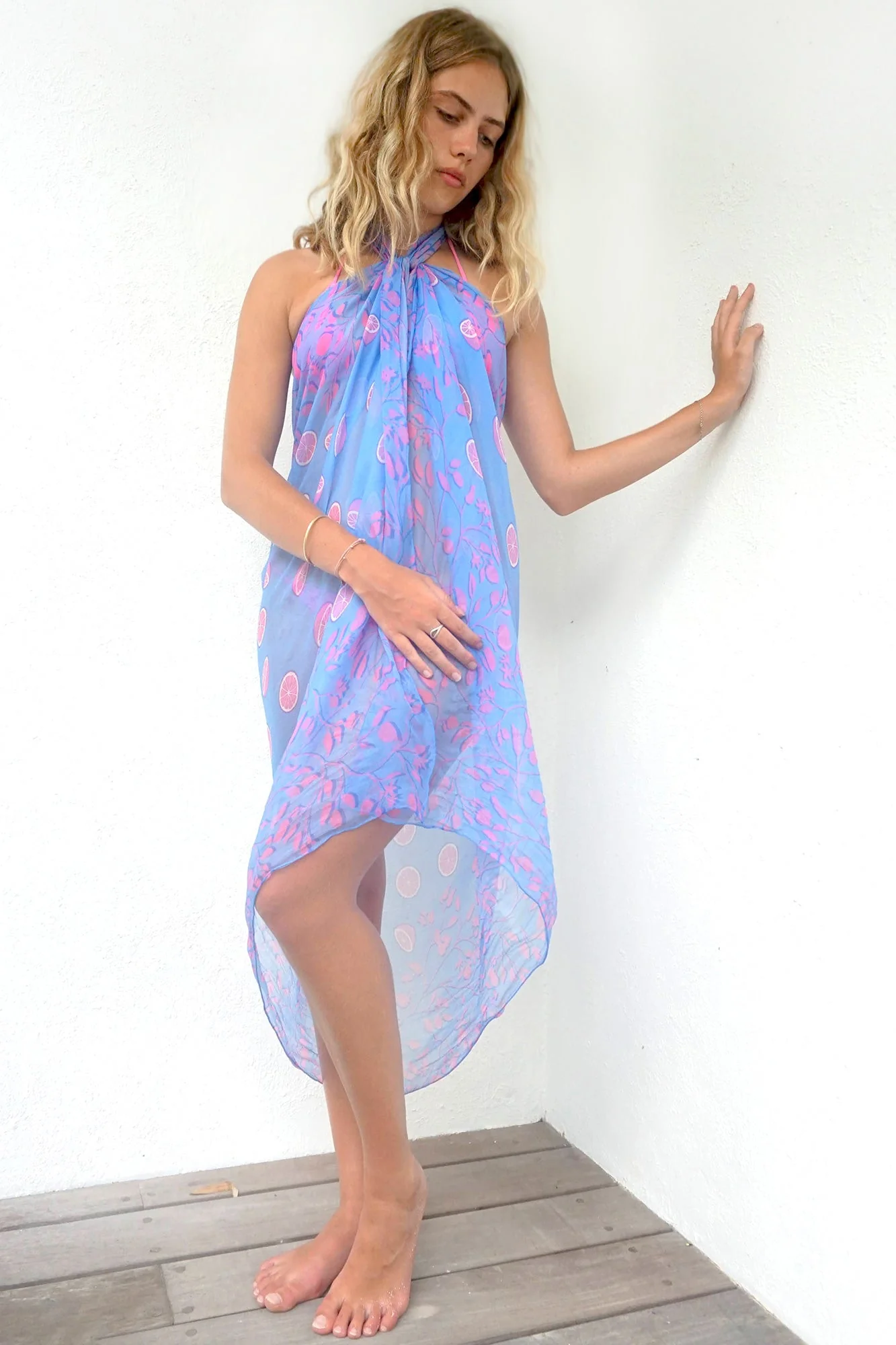 Silk Chiffon Sarong LIME TREE - Image 6