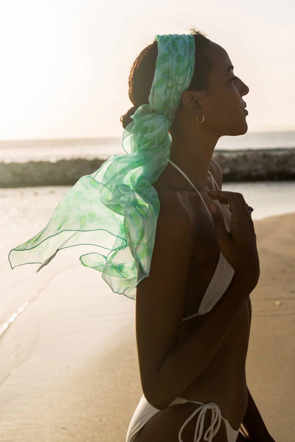 Silk Chiffon Sarong LIME TREE - Image 3