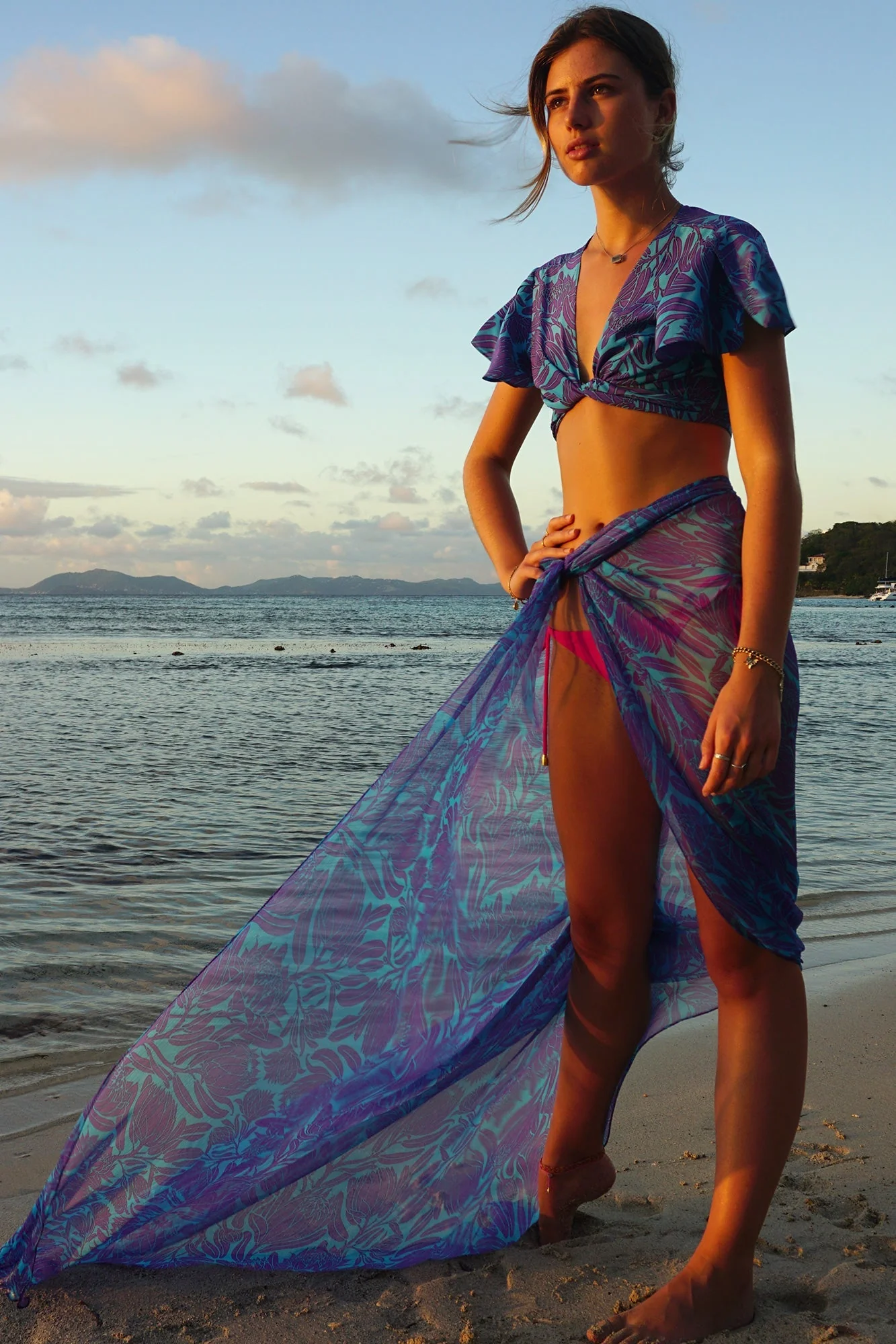 Silk Chiffon Sarong PROTEA - Image 5