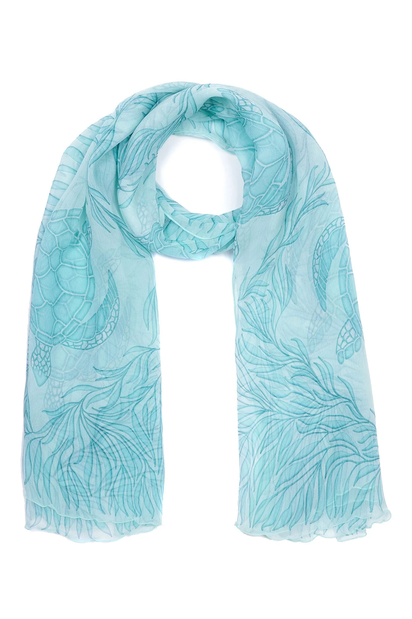 Silk Chiffon Sarong TURTLE TRELLIS - Image 2