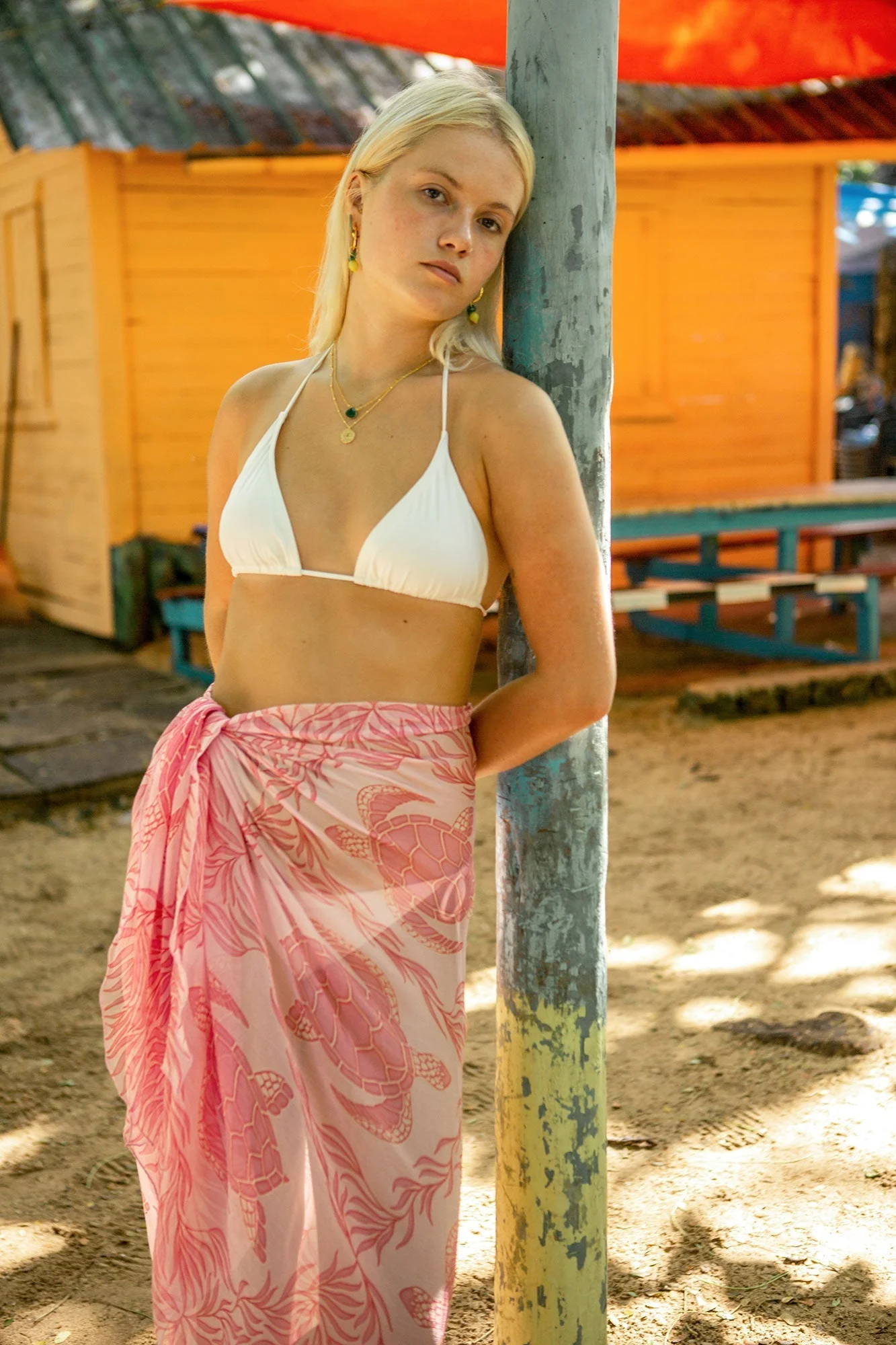 Silk Chiffon Sarong TURTLE TRELLIS - Image 5