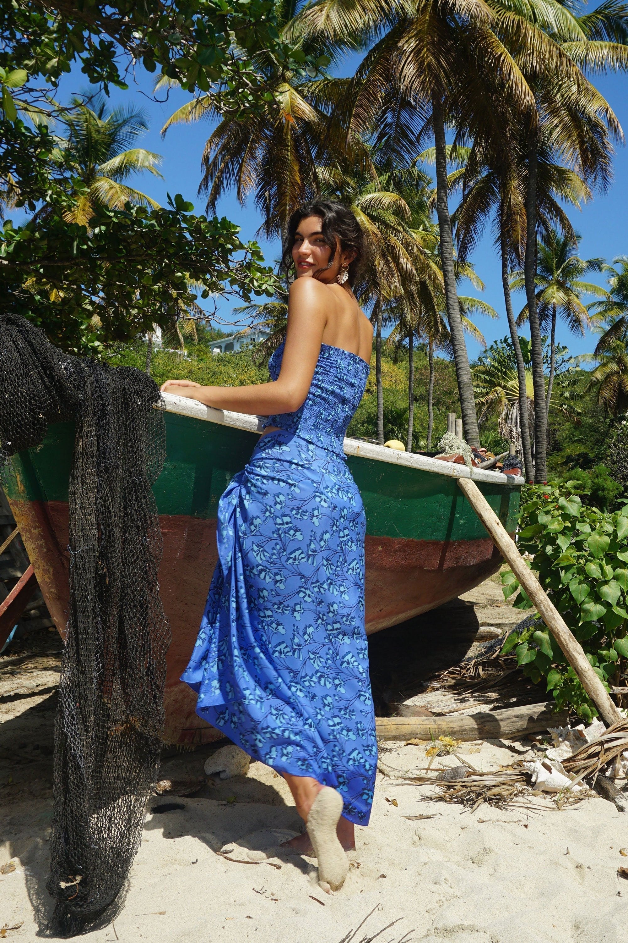 Silk Sarong  FLAMBOYANT FLOWER - Image 6