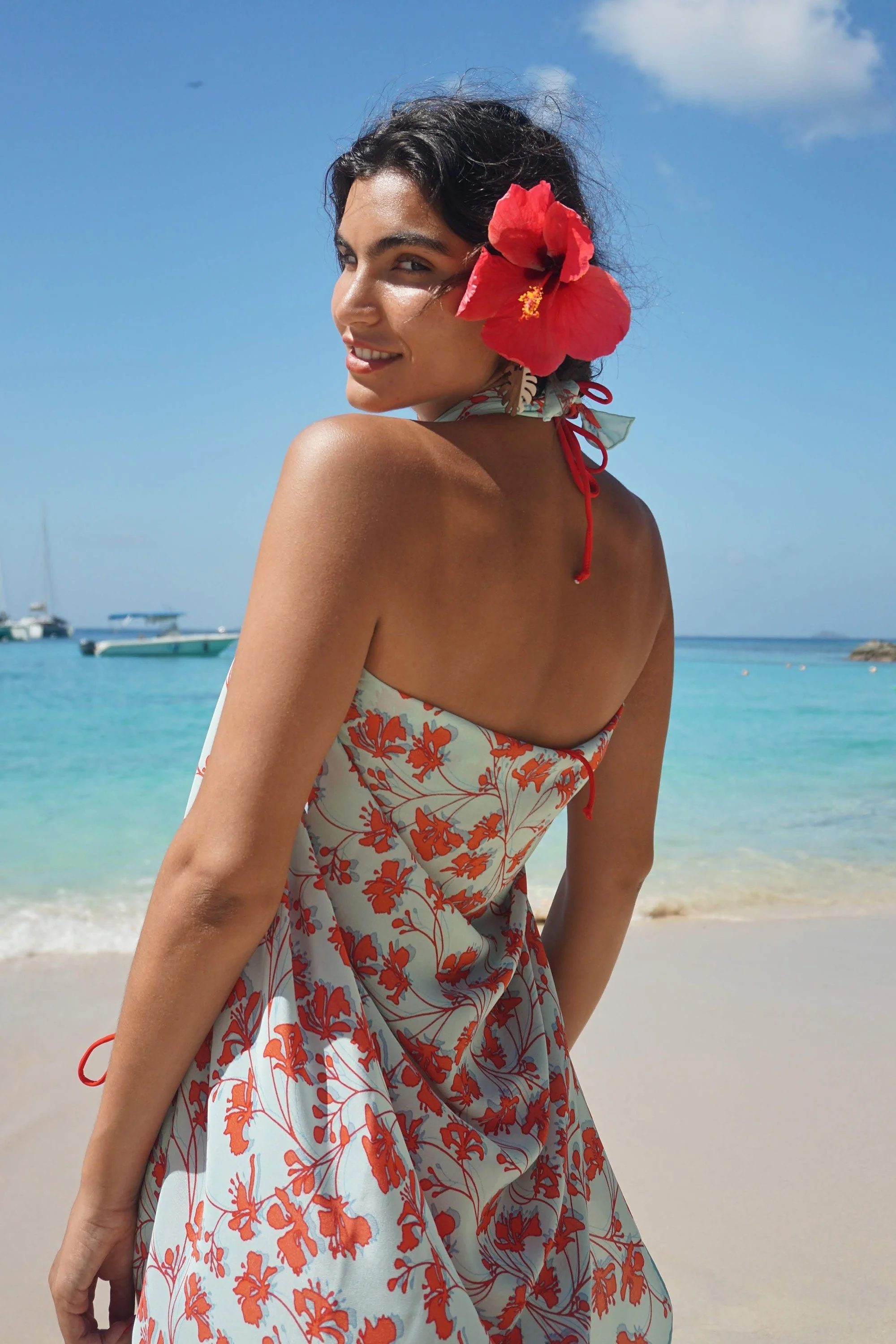 Silk Sarong FLAMBOYANT FLOWER - Image 3