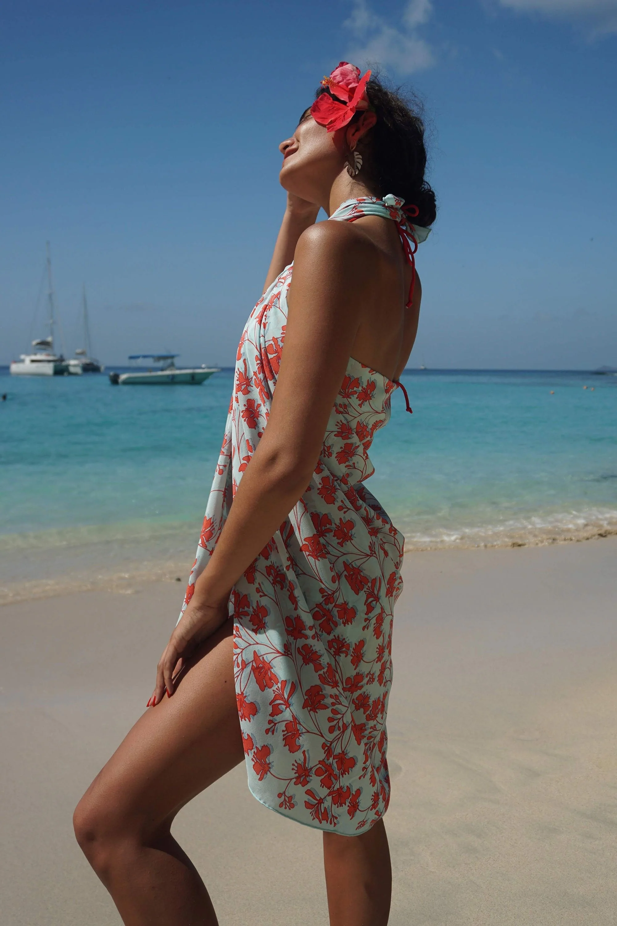 Silk Sarong FLAMBOYANT FLOWER - Image 4