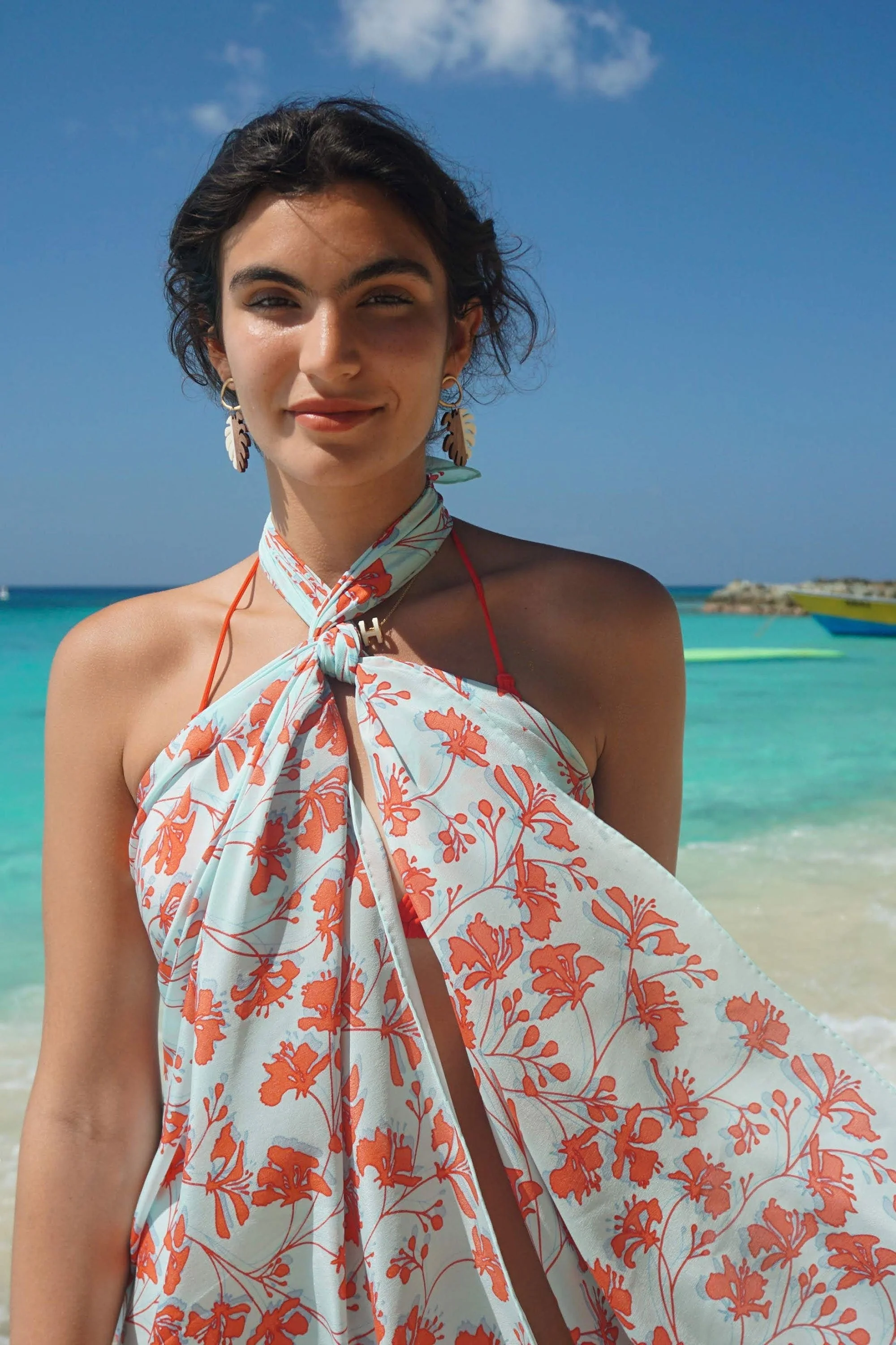 Silk Sarong FLAMBOYANT FLOWER - Image 5