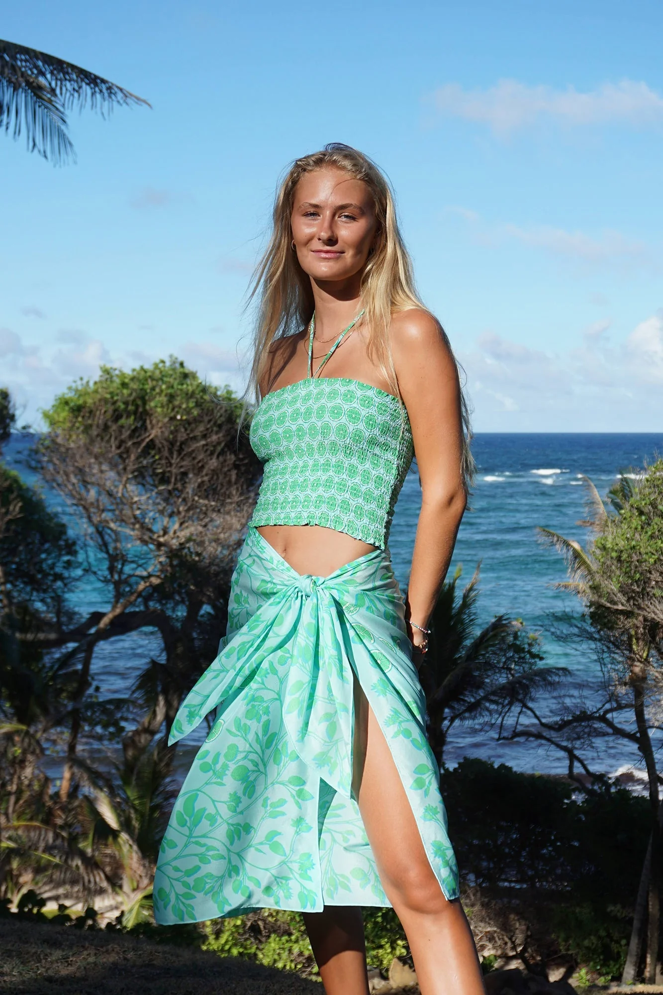 Silk Sarong  LIME TREE - Image 6