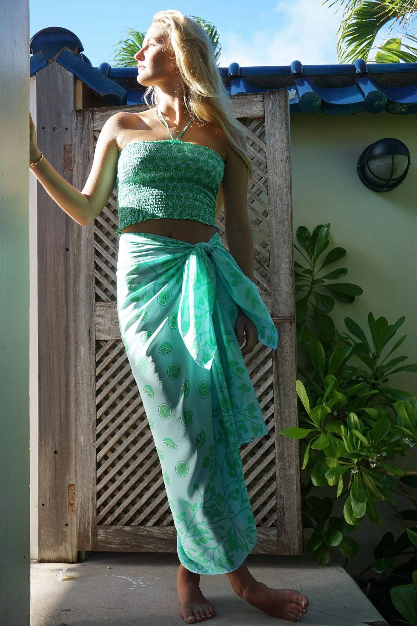 Silk Sarong  LIME TREE - Image 8