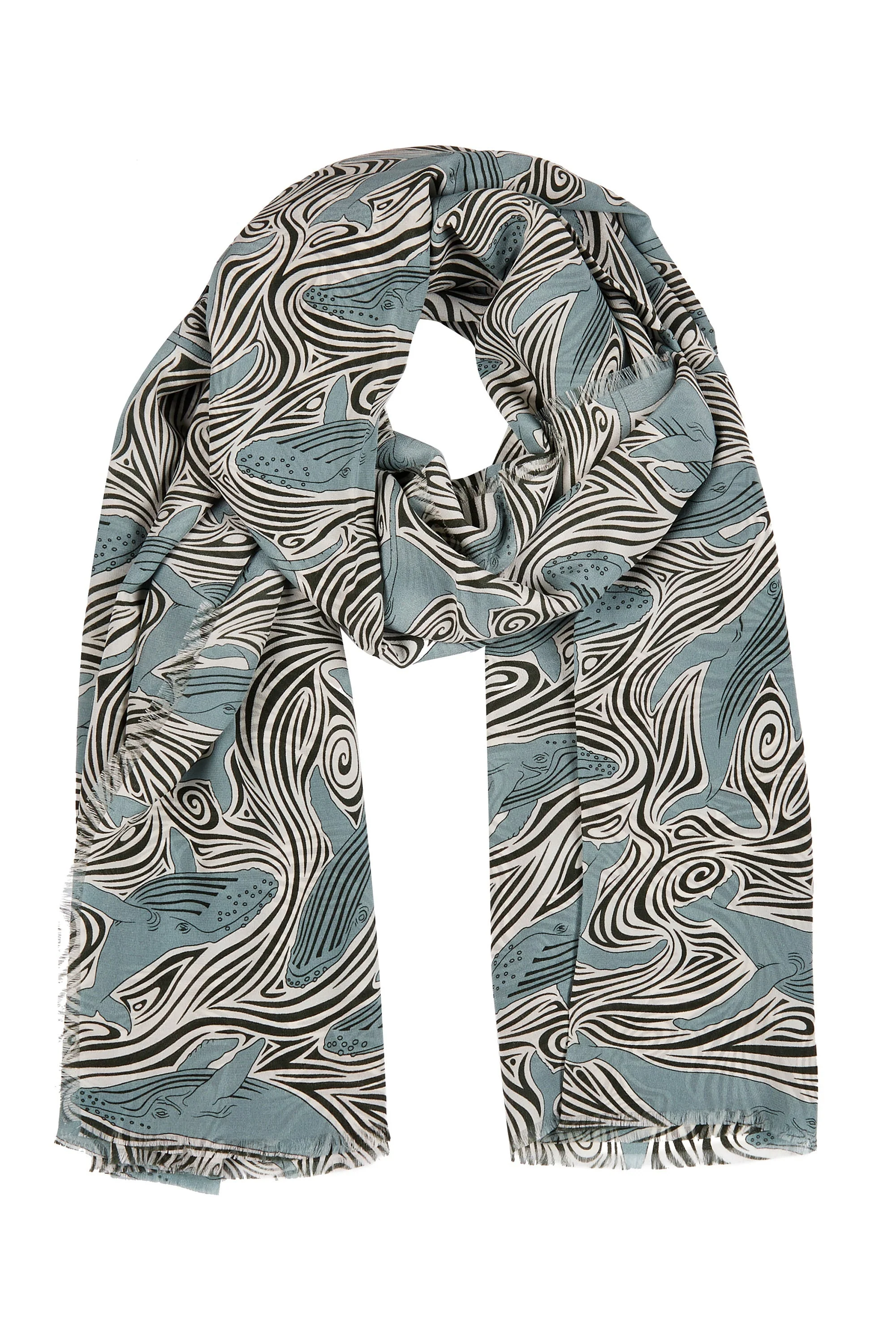 Silk Sarong  WHALE - Image 2