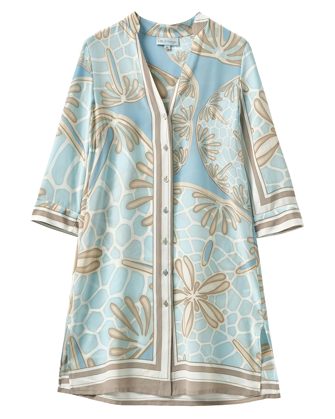Silk Shirt Dress SAND DOLLAR - Image 2