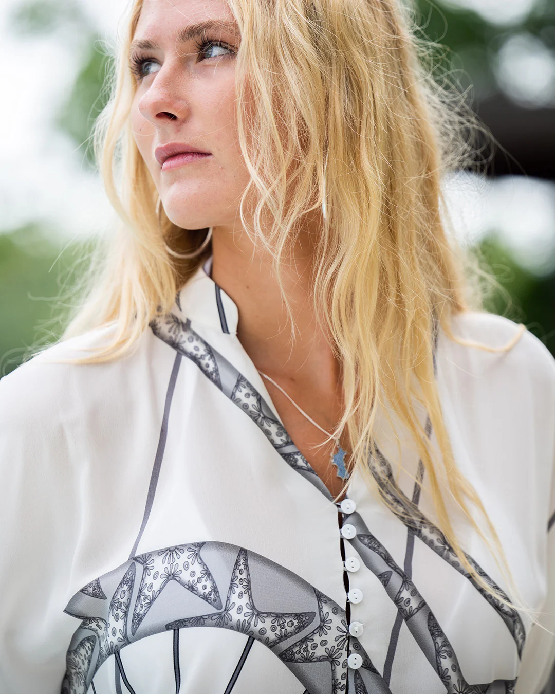 Silk Lotty Kaftan BICYCLE - Image 5