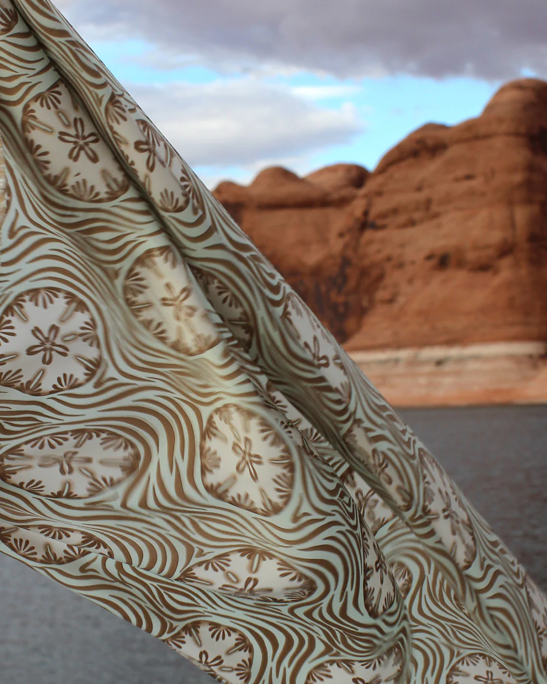 Silk Long Scarf SAND DOLLAR - Image 3