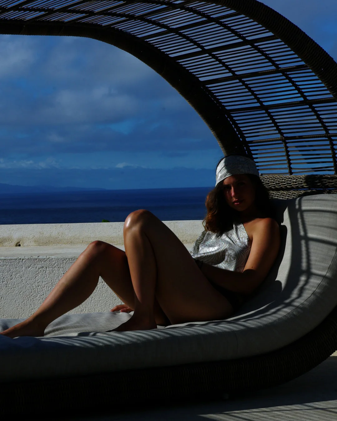 Silk Long Scarf SAND DOLLAR - Image 5