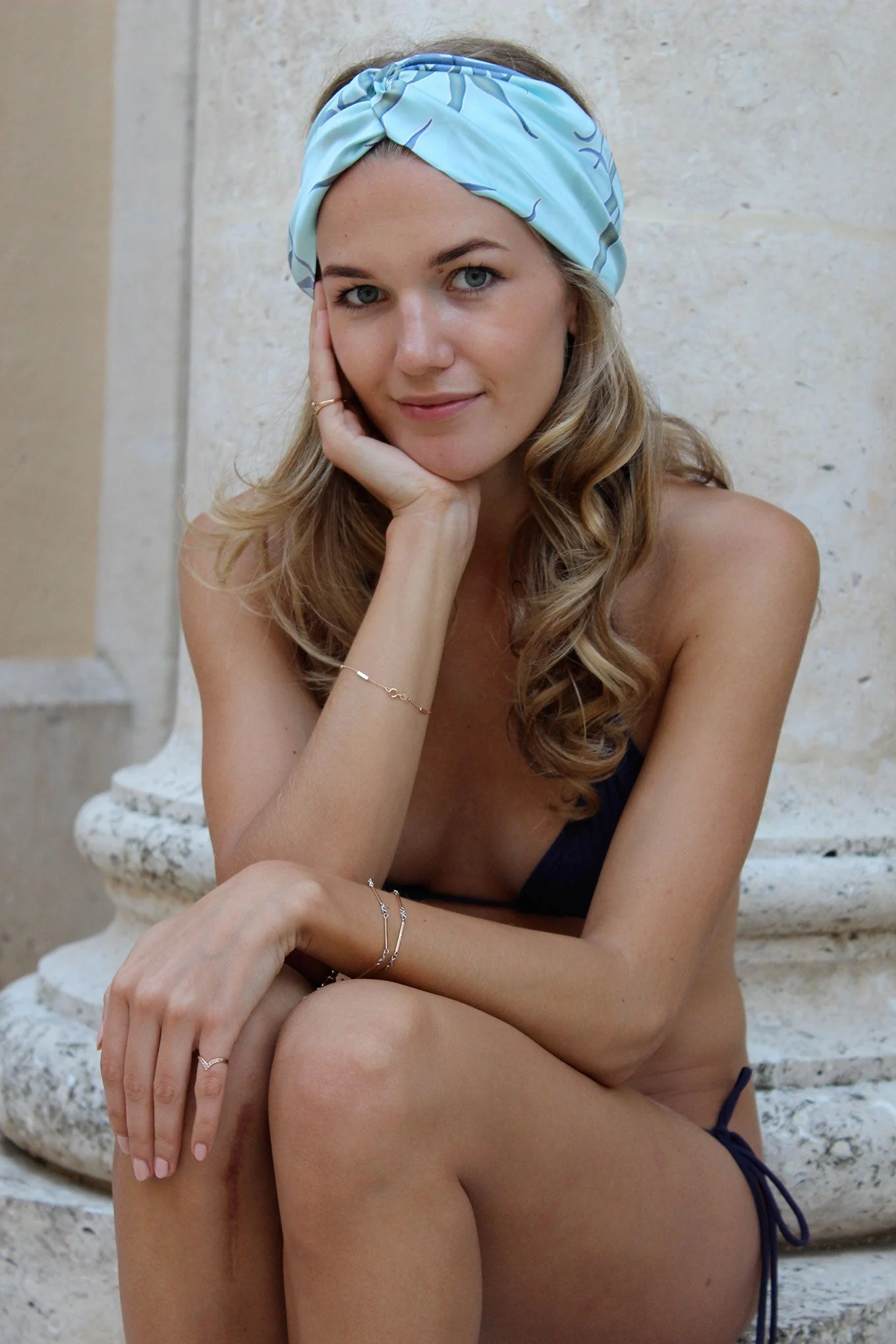 Silk Square Scarf BAMBOO - Image 3