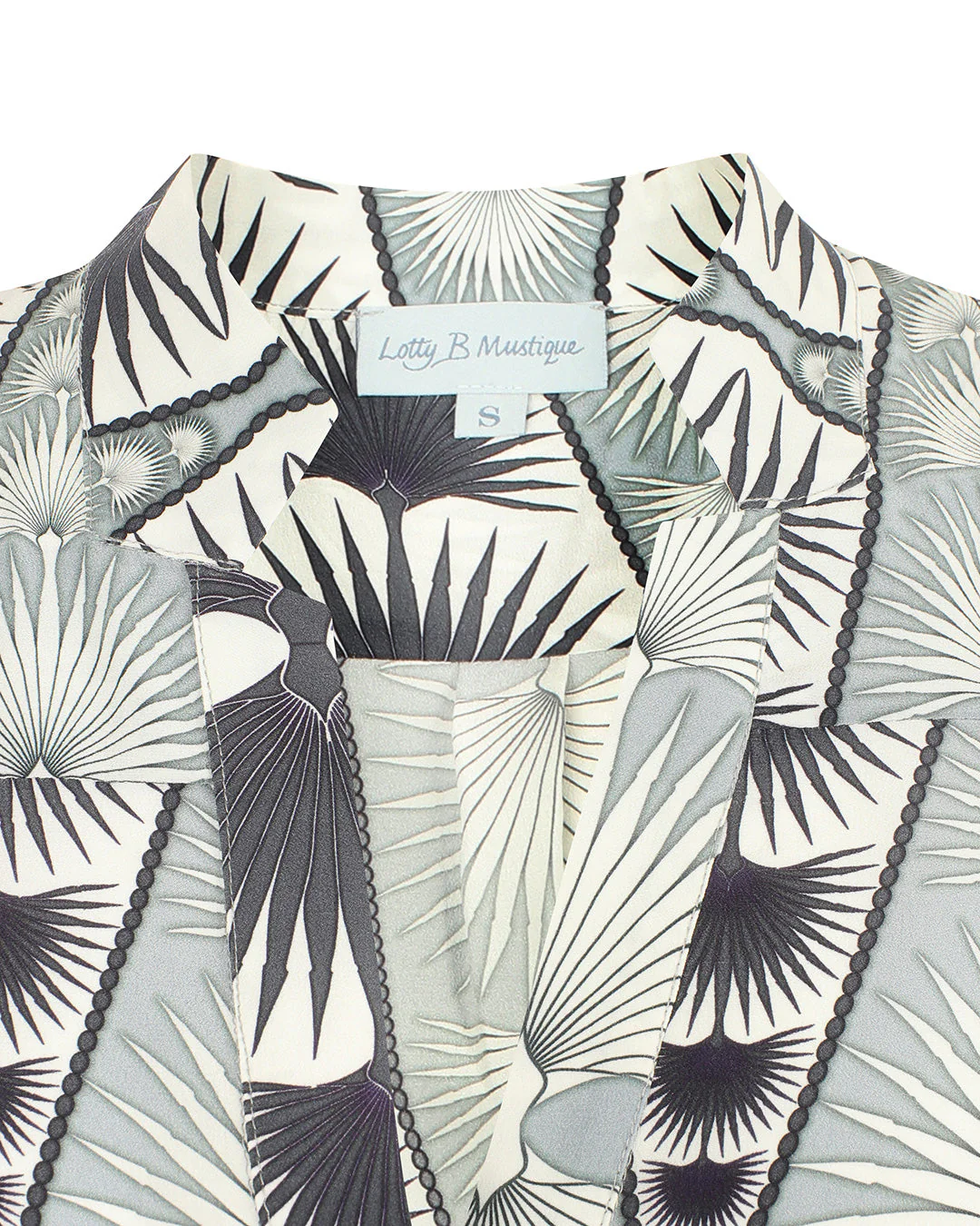 Silk Kim Blouse FAN PALM REPEAT - Image 5