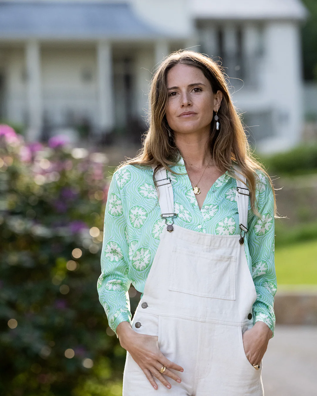 Silk Blouse SAND DOLLAR REPEAT - Image 3