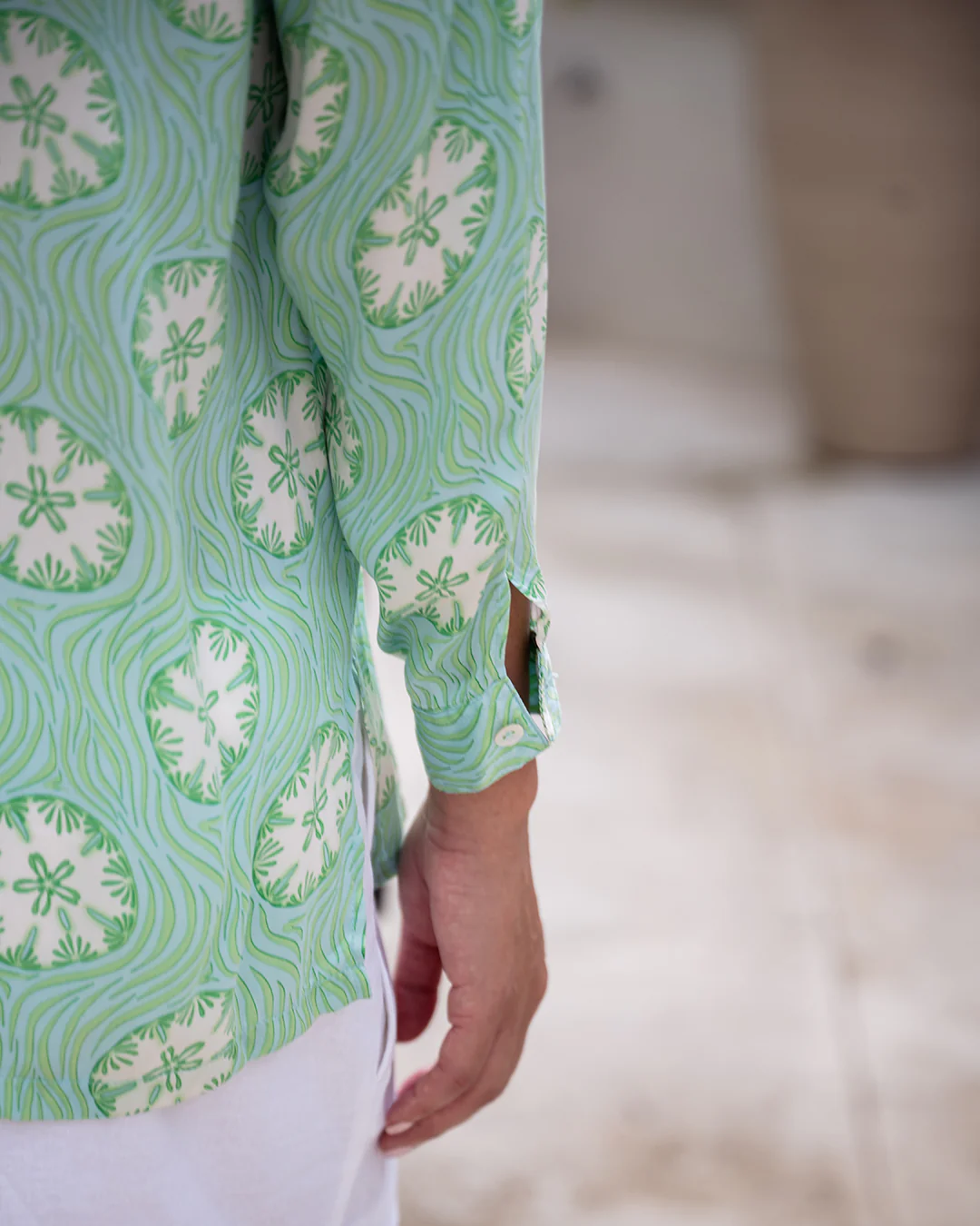 Silk Blouse SAND DOLLAR REPEAT - Image 6