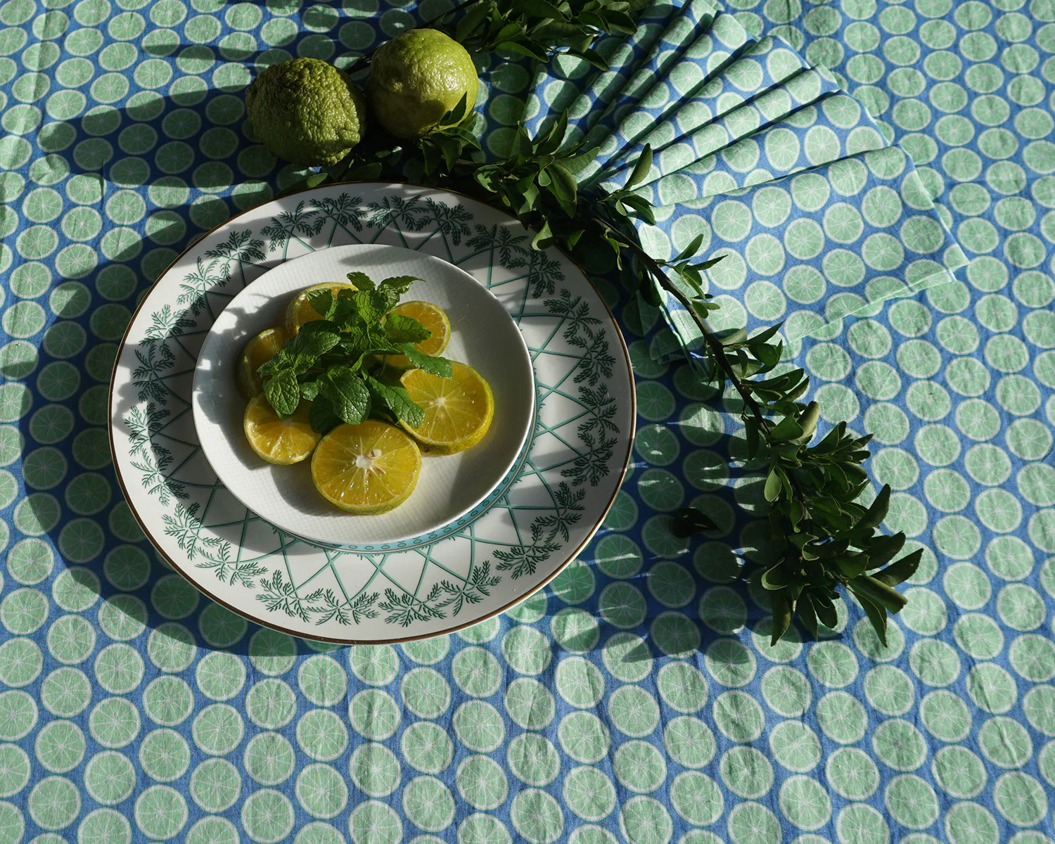 Tablecloth & Napkin Set LIME SLICE - Image 5