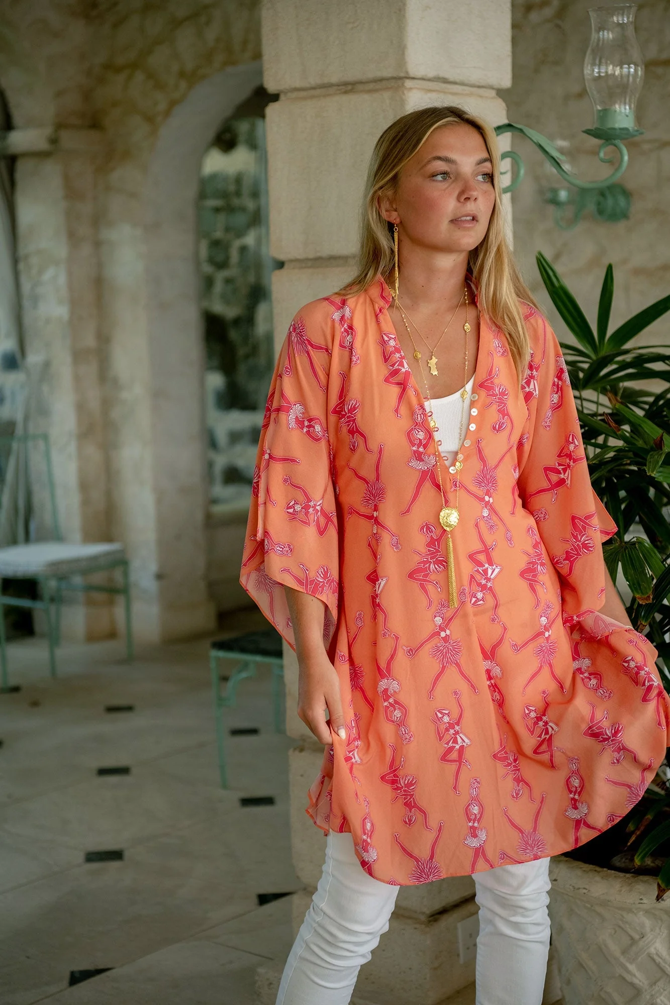 Silk Lotty Kaftan FRUIT PUNCH - Image 3