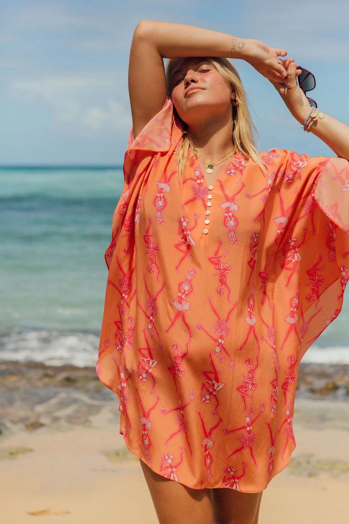 Silk Lotty Kaftan FRUIT PUNCH - Image 6