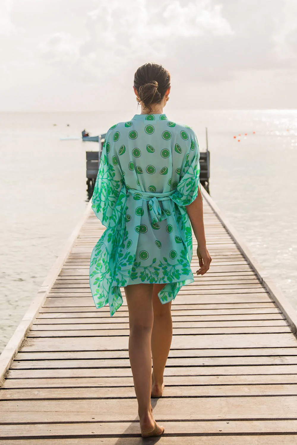 Silk Lotty Kaftan LIME TREE - Image 6