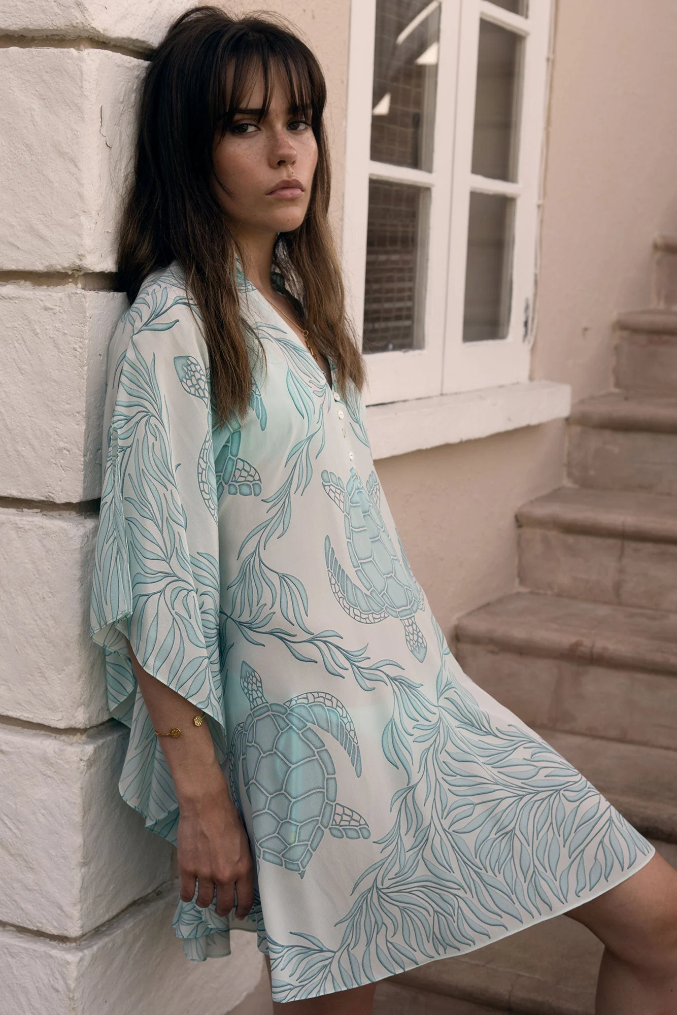 Silk Lotty Kaftan TURTLE TRELLIS - Image 3
