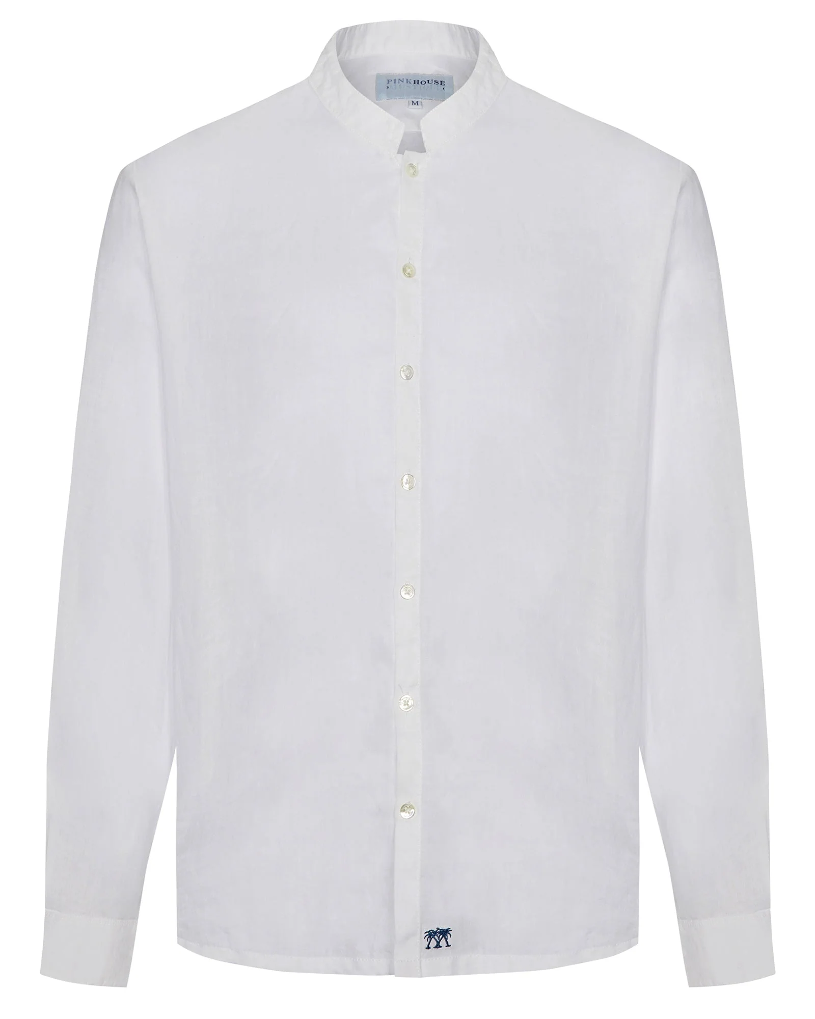Linen Collarless Shirt - Image 11