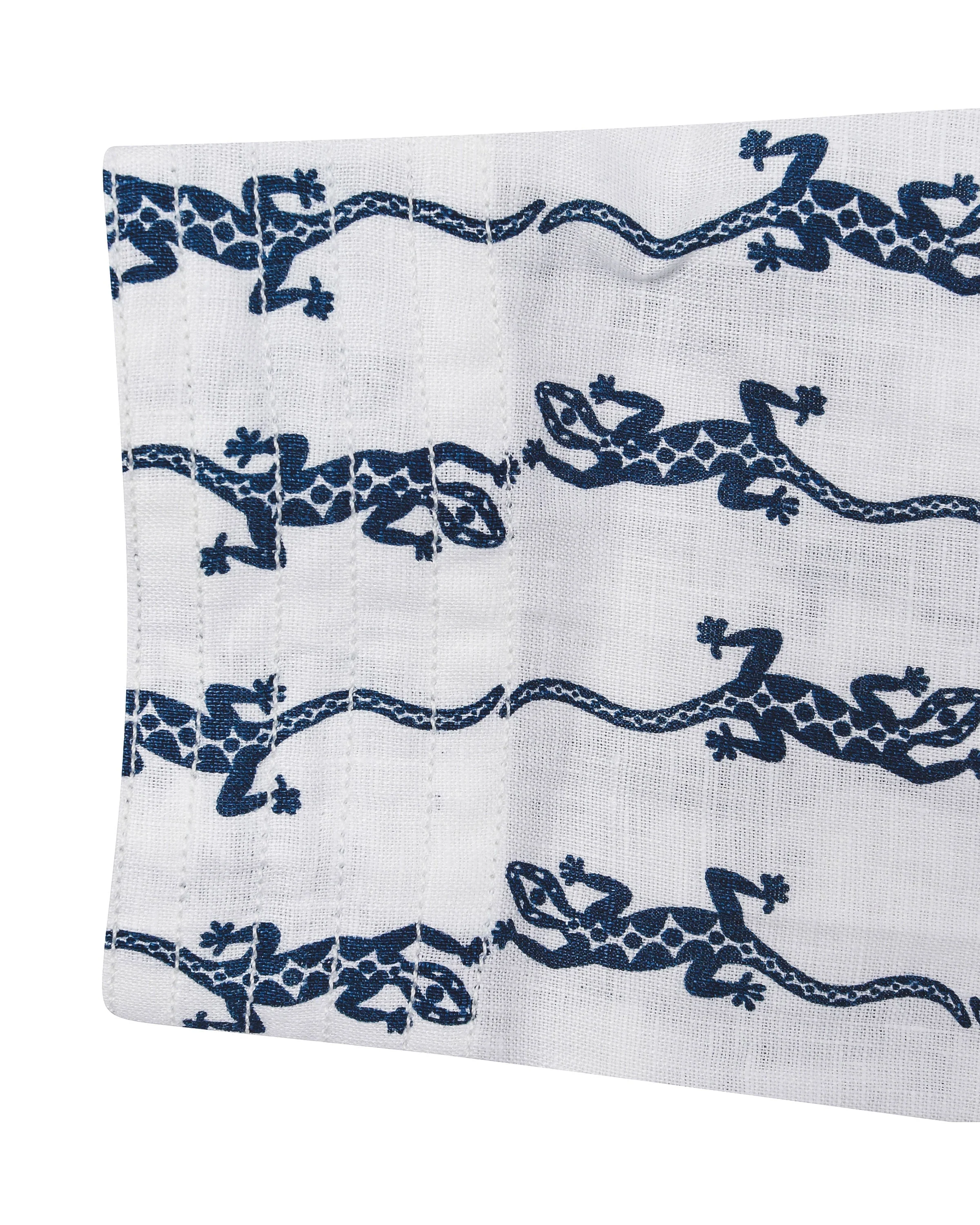 Linen Collarless Shirt GECKO - Image 8