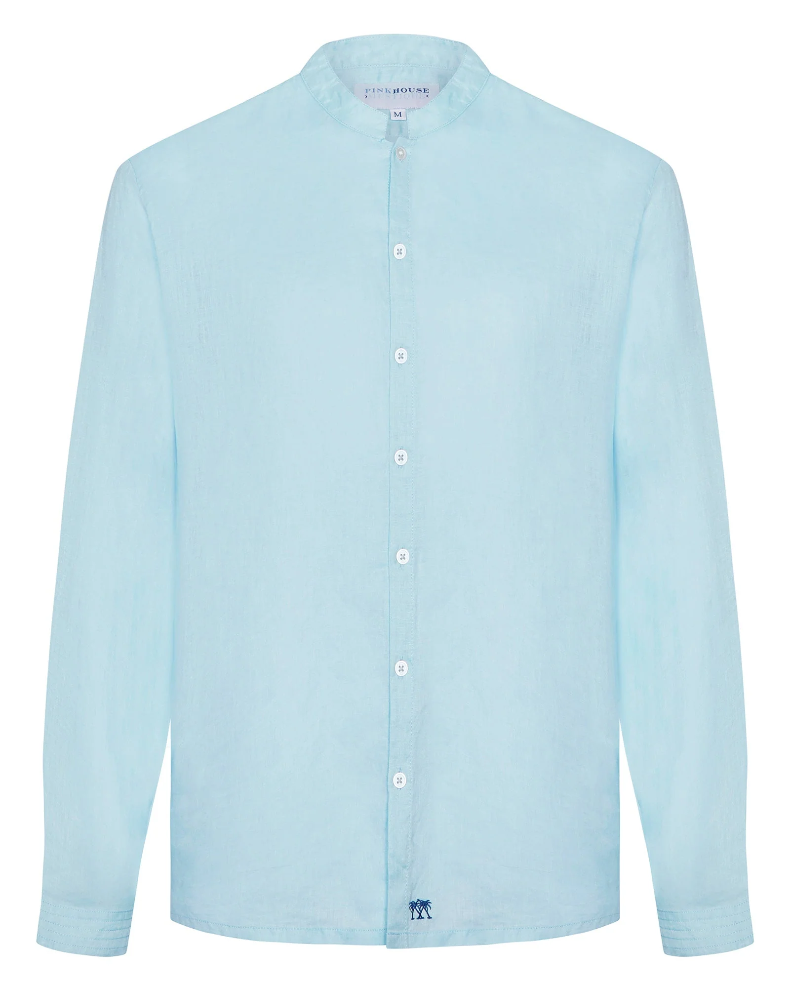 Linen Collarless Shirt - Image 8