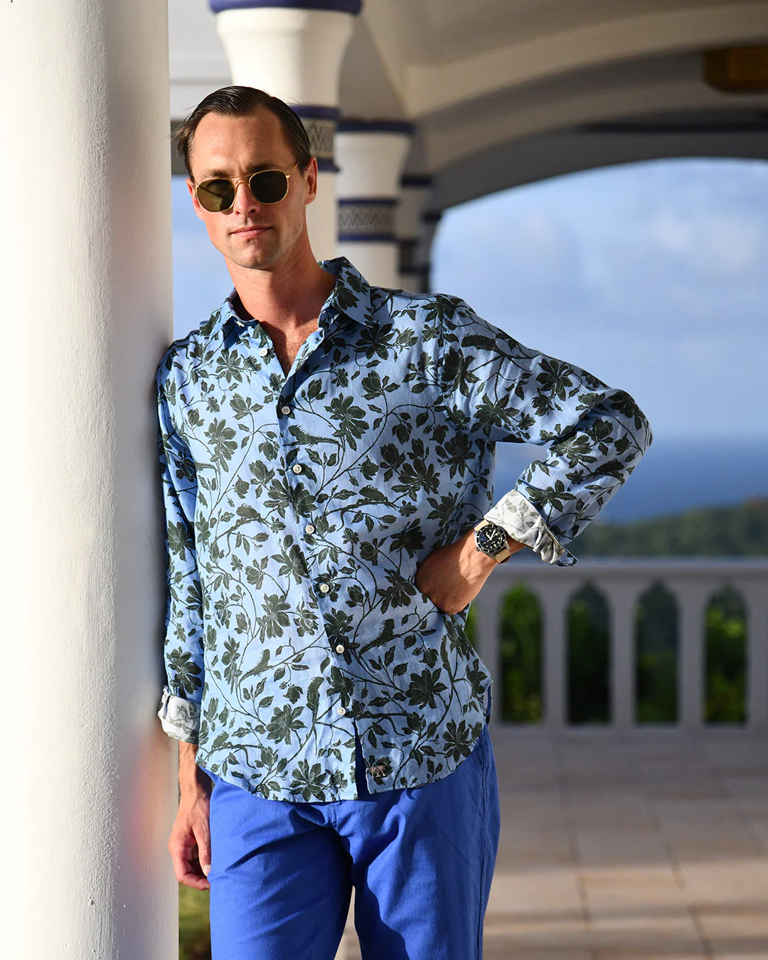 Mens Linen Shirt IGUANA - Image 6