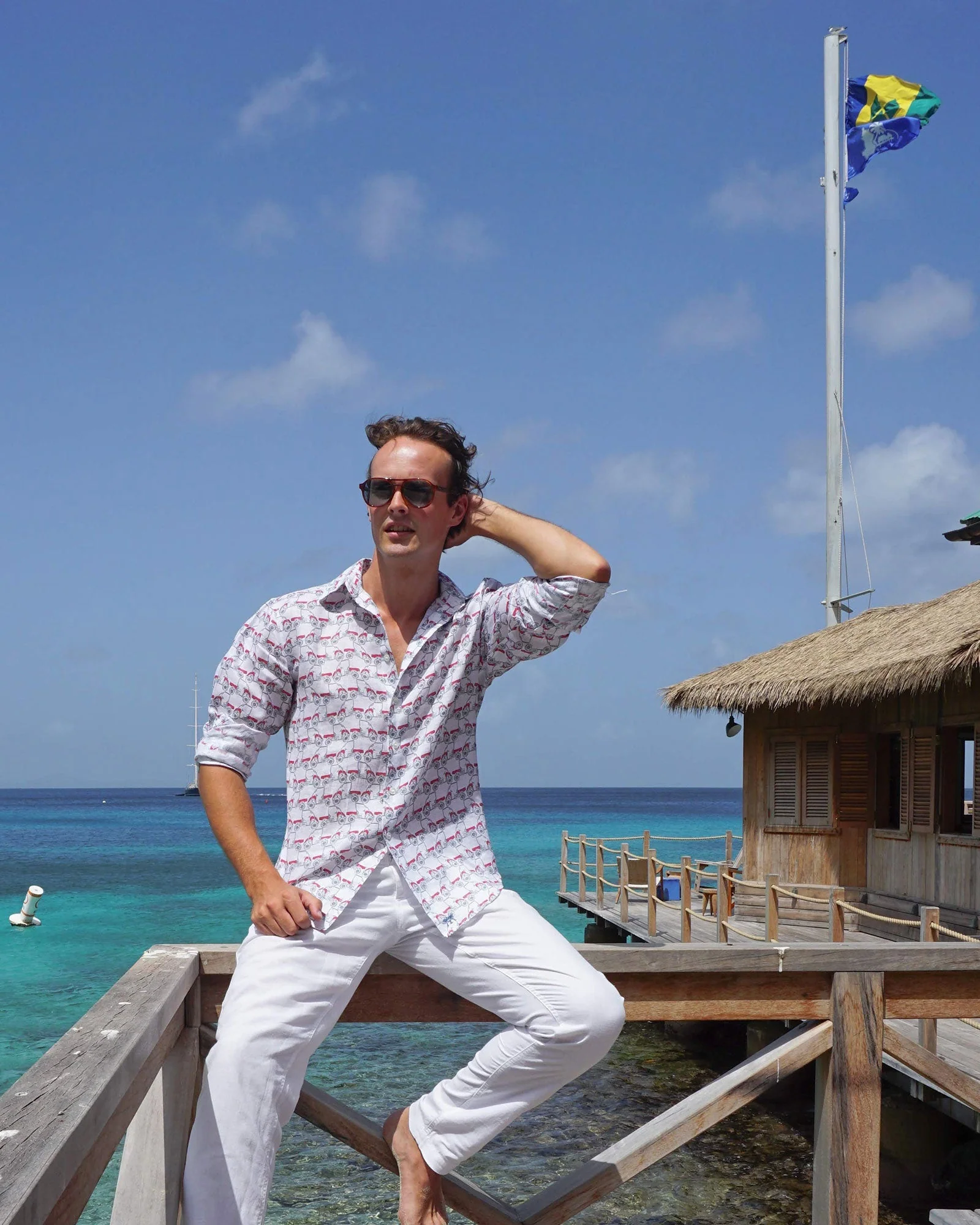 Linen Shirt  MUSTIQUE MULE - Image 4