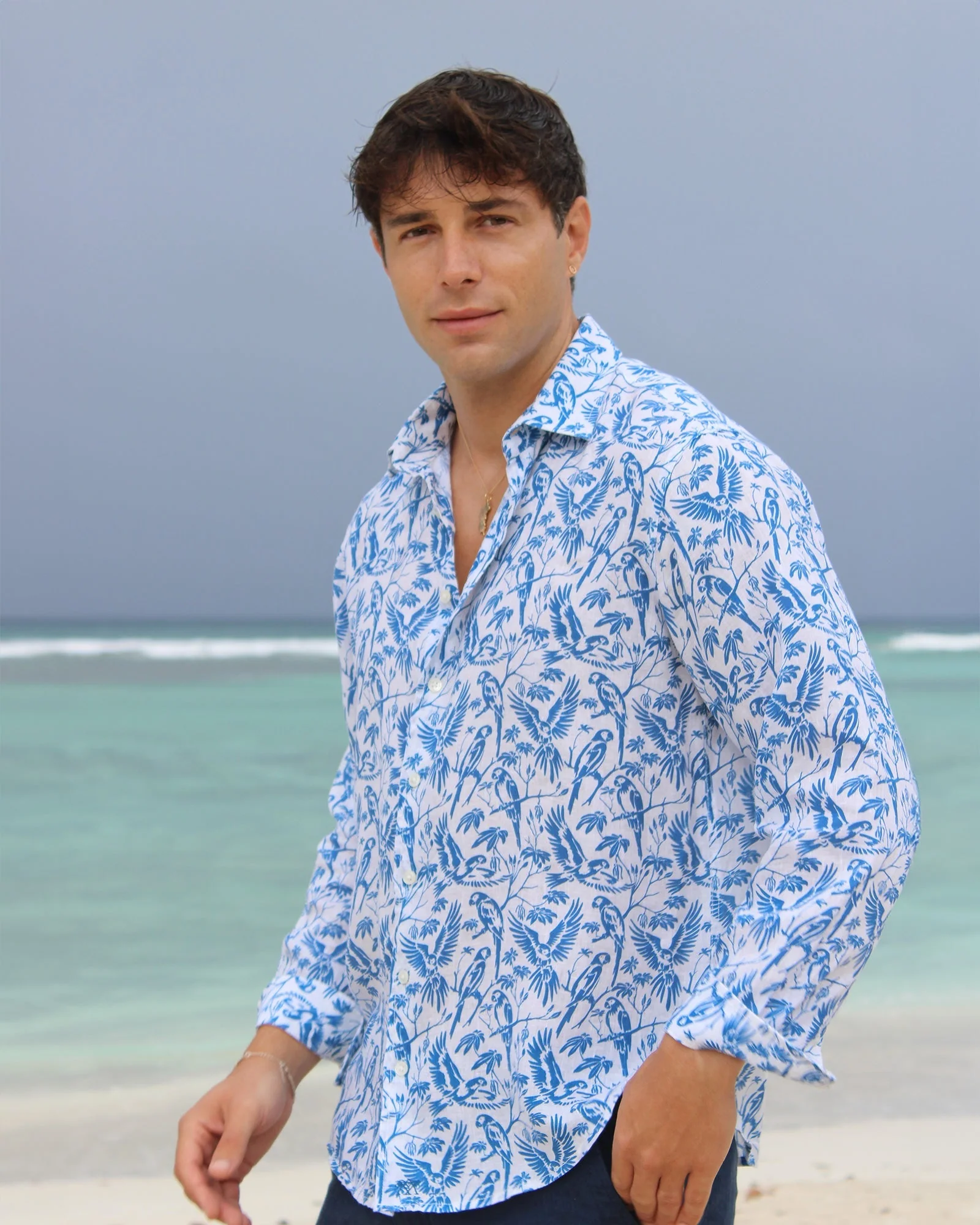 Linen Shirt PARROT - Image 6