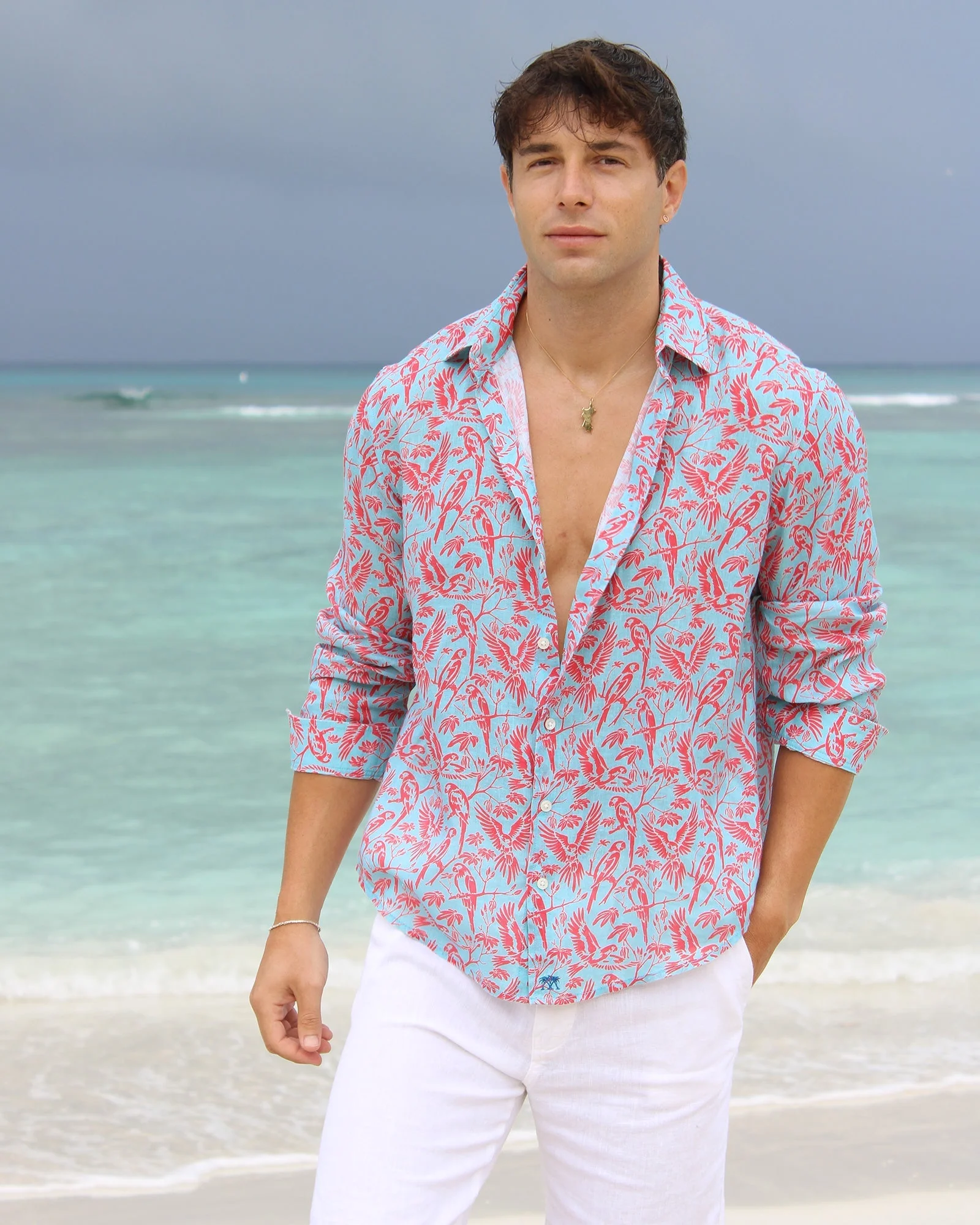 Linen Shirt PARROT - Image 3