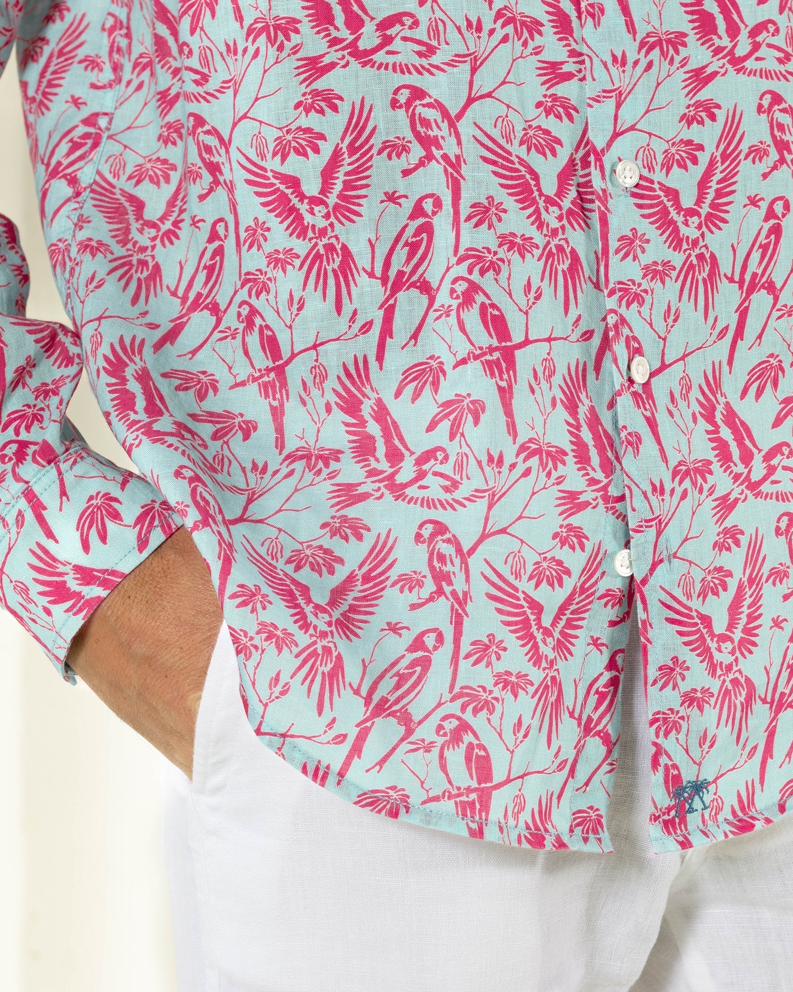 Linen Shirt PARROT - Image 9
